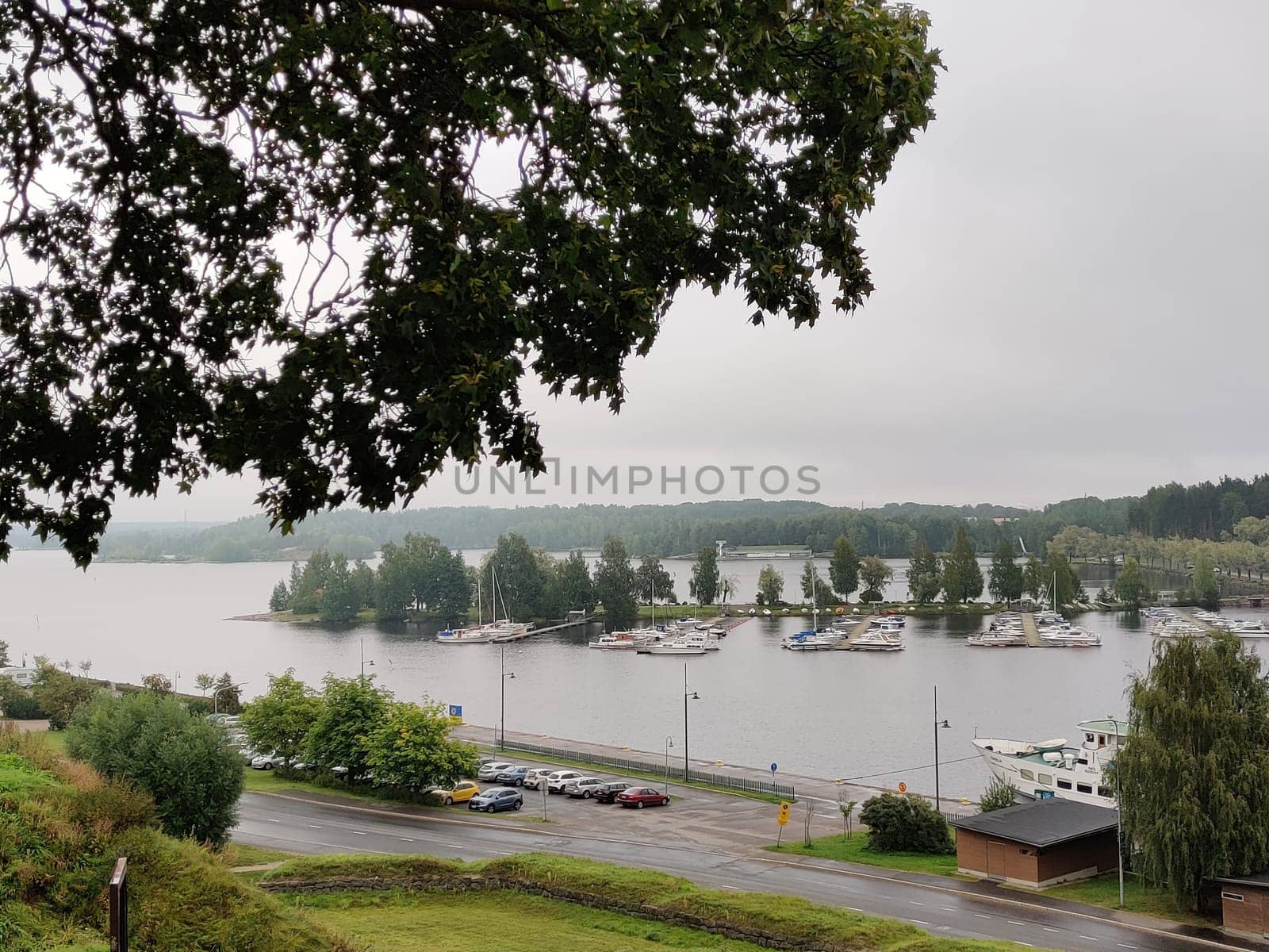 Lappeenranta, Finland, August 22, 2024 - view of the marina, harbor of Lappeenranta with docked sailing boats