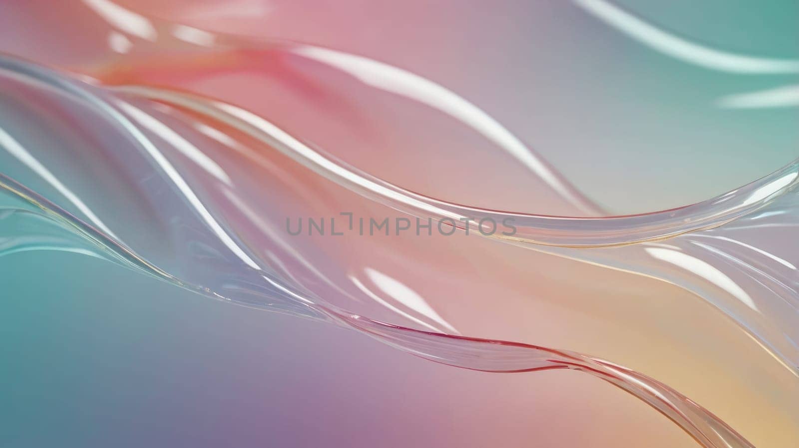 Soft and Elegant Pastel Pink and Blue Waves with a Smooth Glossy Look for Background Design.