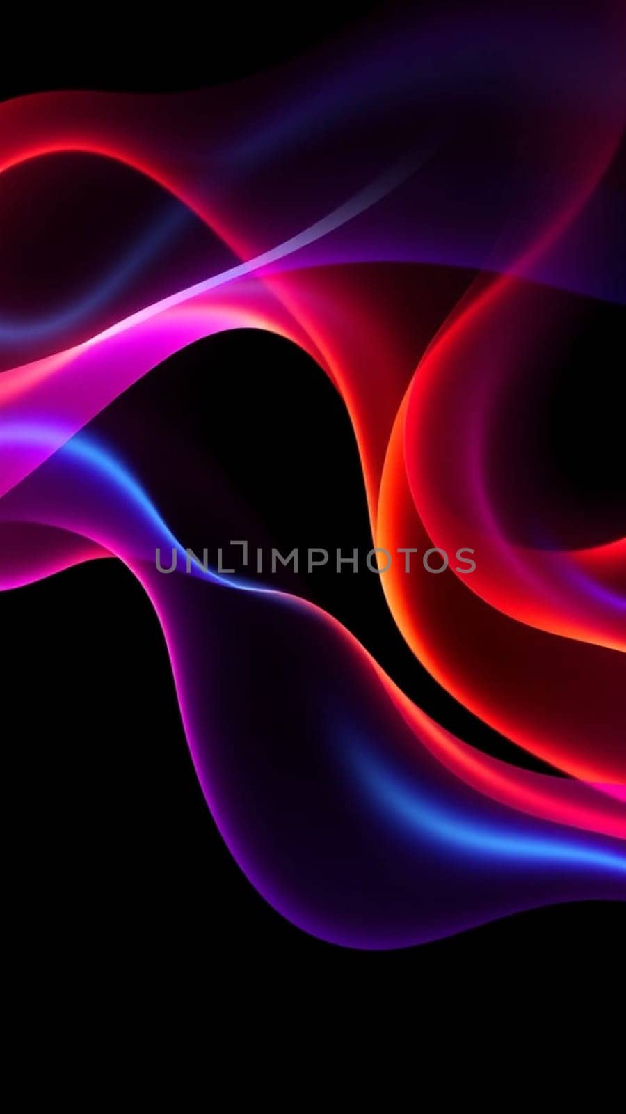 Abstract background with vibrant colors flowing and blending on a black background, creating a sense of energy and movement