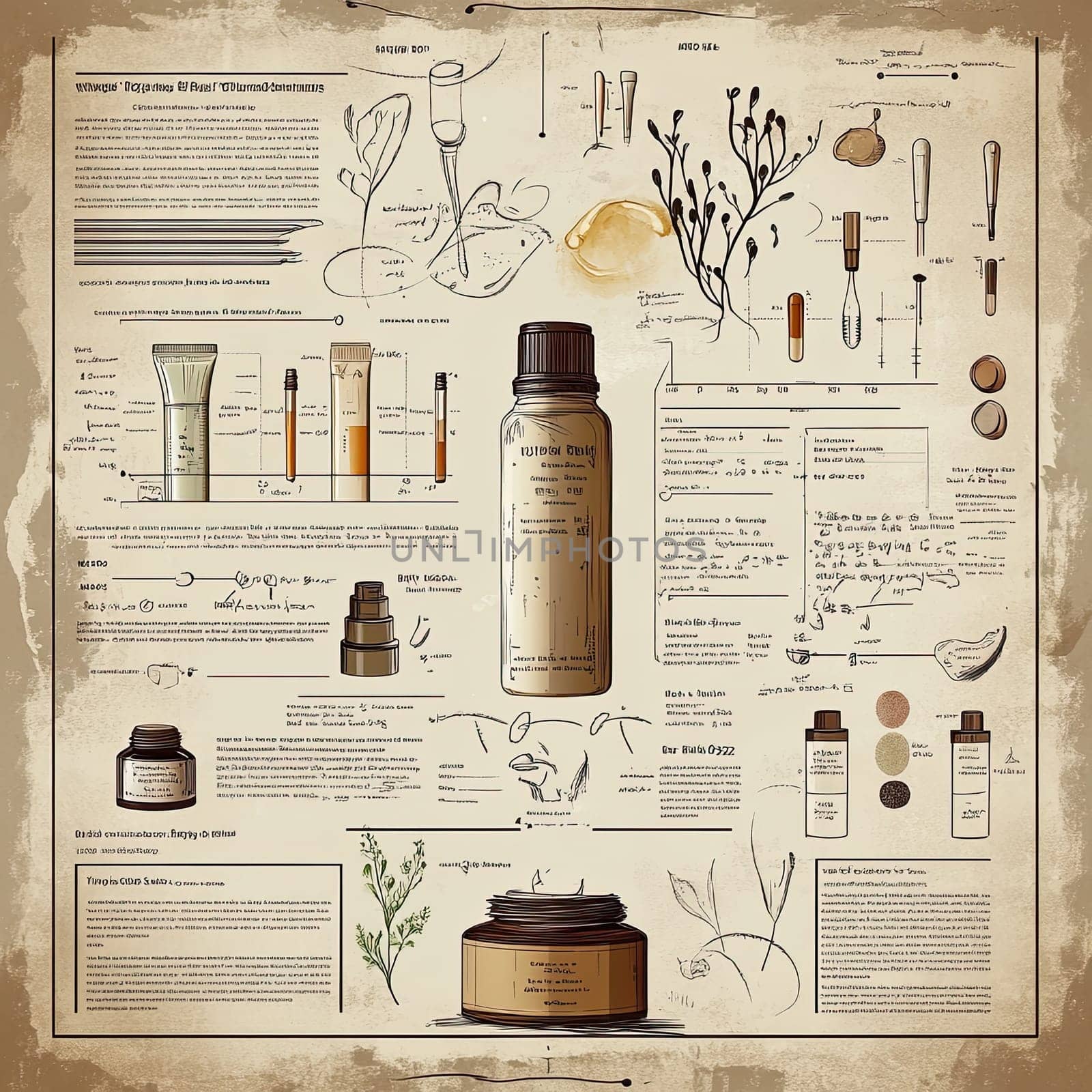 This infographic highlights various natural skincare products along with their ingredients, applications, and historical origins.
