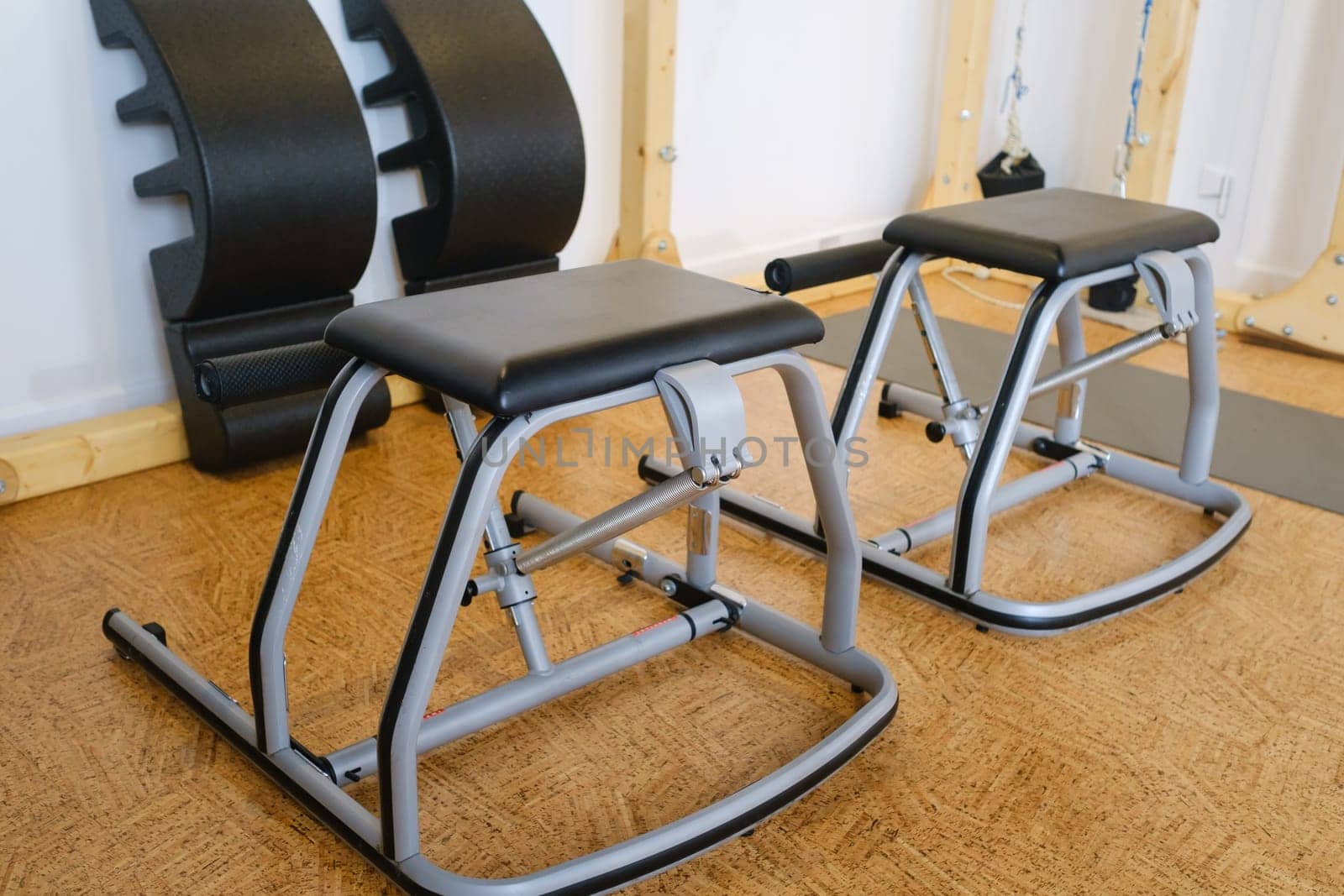 Pilates exercise equipment - yoga gym chair. Pilates equipment.