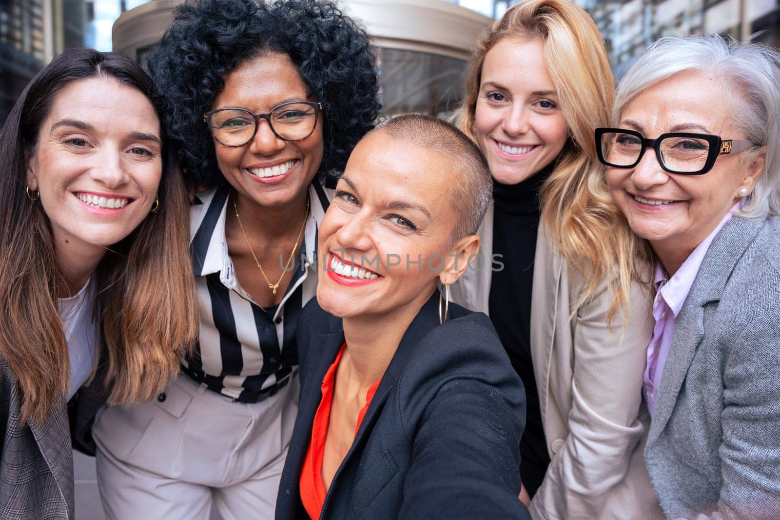 Fellow business team entrepreneurs greeted by video call to a colleague in the profession
