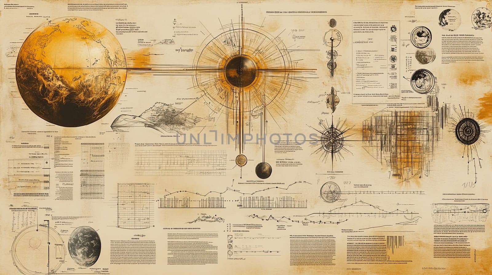 The infographic presents detailed information about various astronomical phenomena, showcasing planetary data, charts, and diagrams for educational purposes.