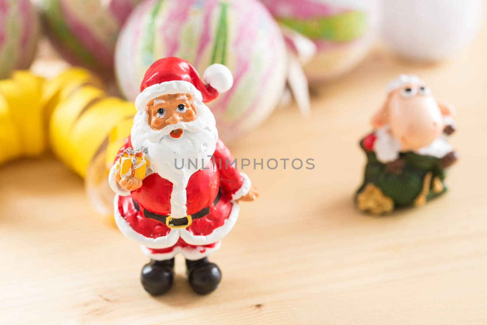 Closeup of elegant christmas wreath decorated pine cones and fir trees. Christmas mood