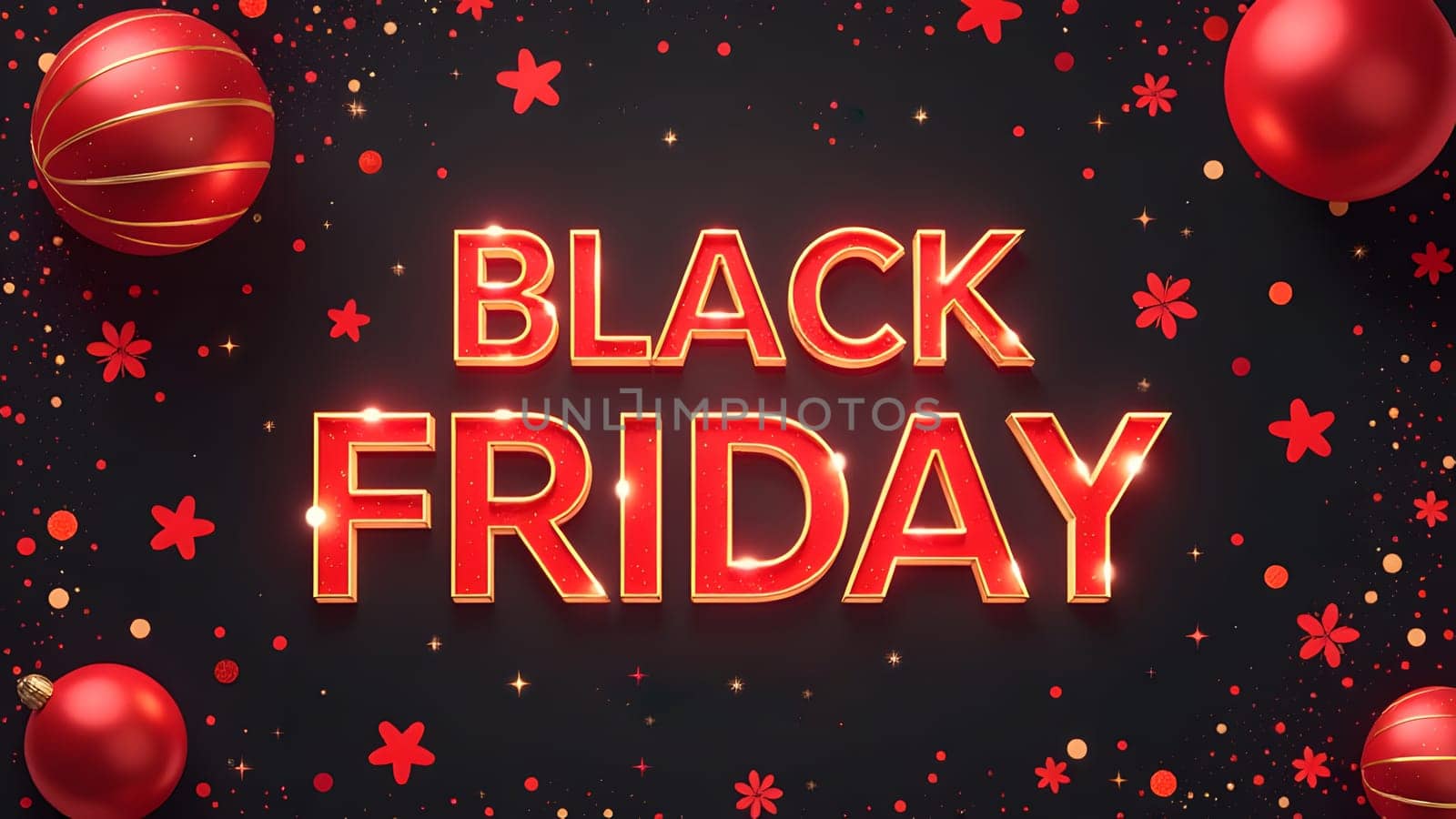 black friday sales stylish mock up, generative ai. High quality photo