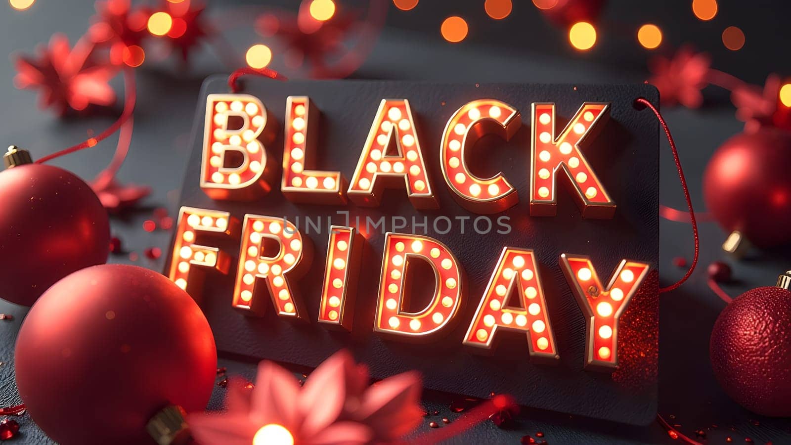 black friday sales stylish mock up, generative ai. High quality photo