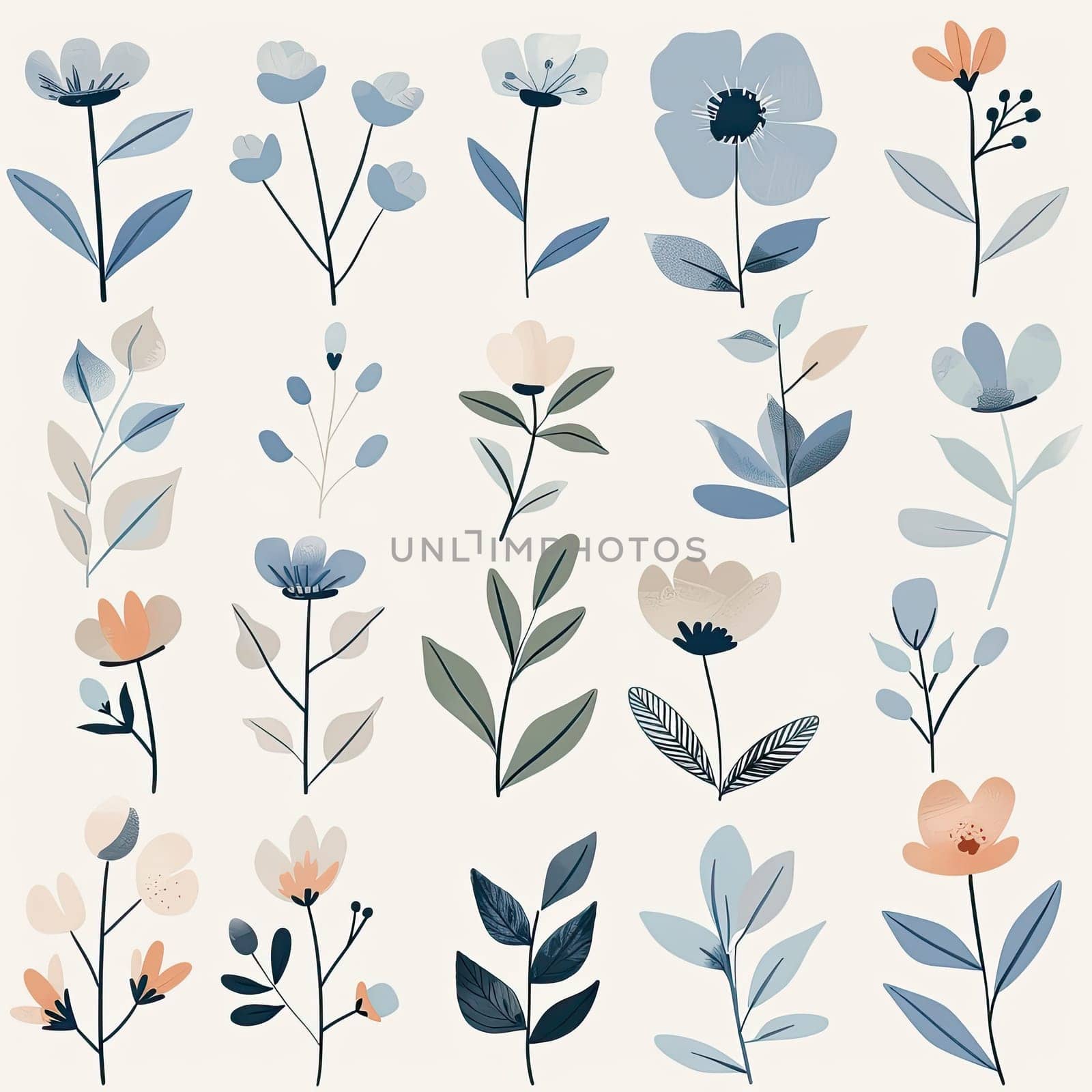 A vibrant assortment of watercolor flowers and leaves in shades of pink and green fills the background, creating an elegant and fresh botanical design.