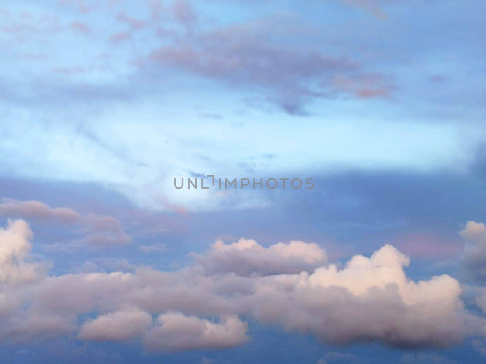 pink blue cloudy sky for pastel sky background.