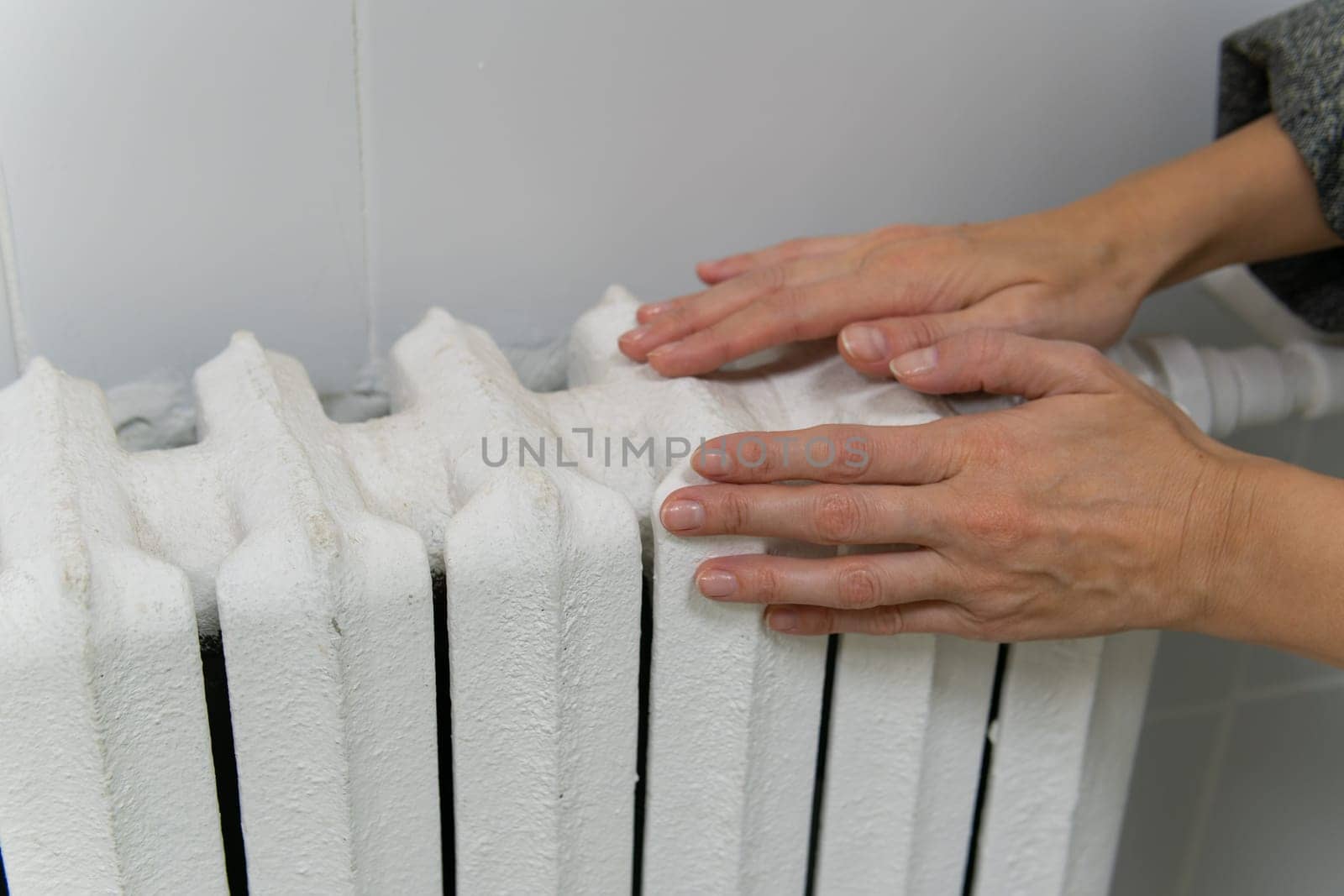 domestic white iron battery home house warm metal interior heater hands equipment radiator