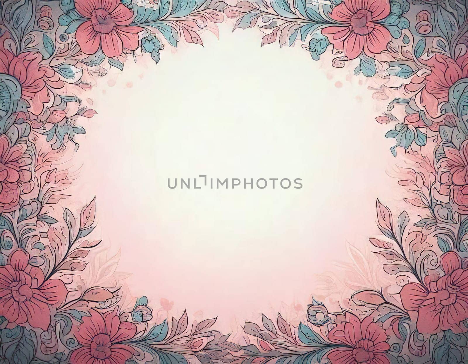 Breathtaking Beauty of Spring. Special Occasion Floral Template. Pastel Colors and Blank Space Floral Frame. Perfect Design for Invitations, Special Occasions and Celebrations. A delicate floral frame designed in soft pastel tones provides the perfect backdrop for invitations, cards, announcements or congratulatory messages. Featuring vibrantly colored flowers, this elegant yet simple design includes a large blank space in the center for adding text. Perfect for special occasions, wedding invitations, birthday cards or social media sharing.