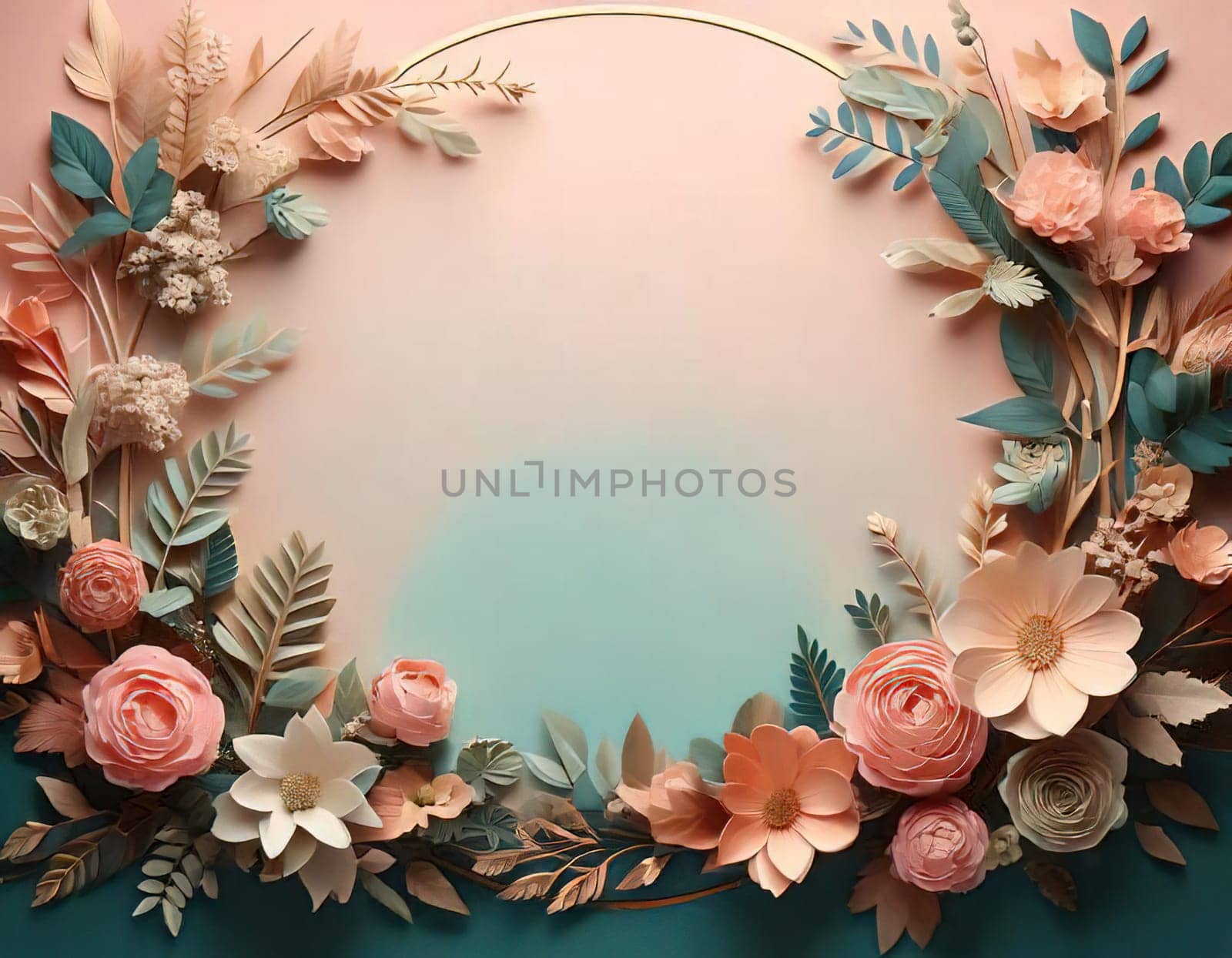 Breathtaking Beauty of Spring. Special Occasion Floral Template. Pastel Colors and Blank Space Floral Frame. Perfect Design for Invitations, Special Occasions and Celebrations. A delicate floral frame designed in soft pastel tones provides the perfect backdrop for invitations, cards, announcements or congratulatory messages. Featuring vibrantly colored flowers, this elegant yet simple design includes a large blank space in the center for adding text. Perfect for special occasions, wedding invitations, birthday cards or social media sharing.