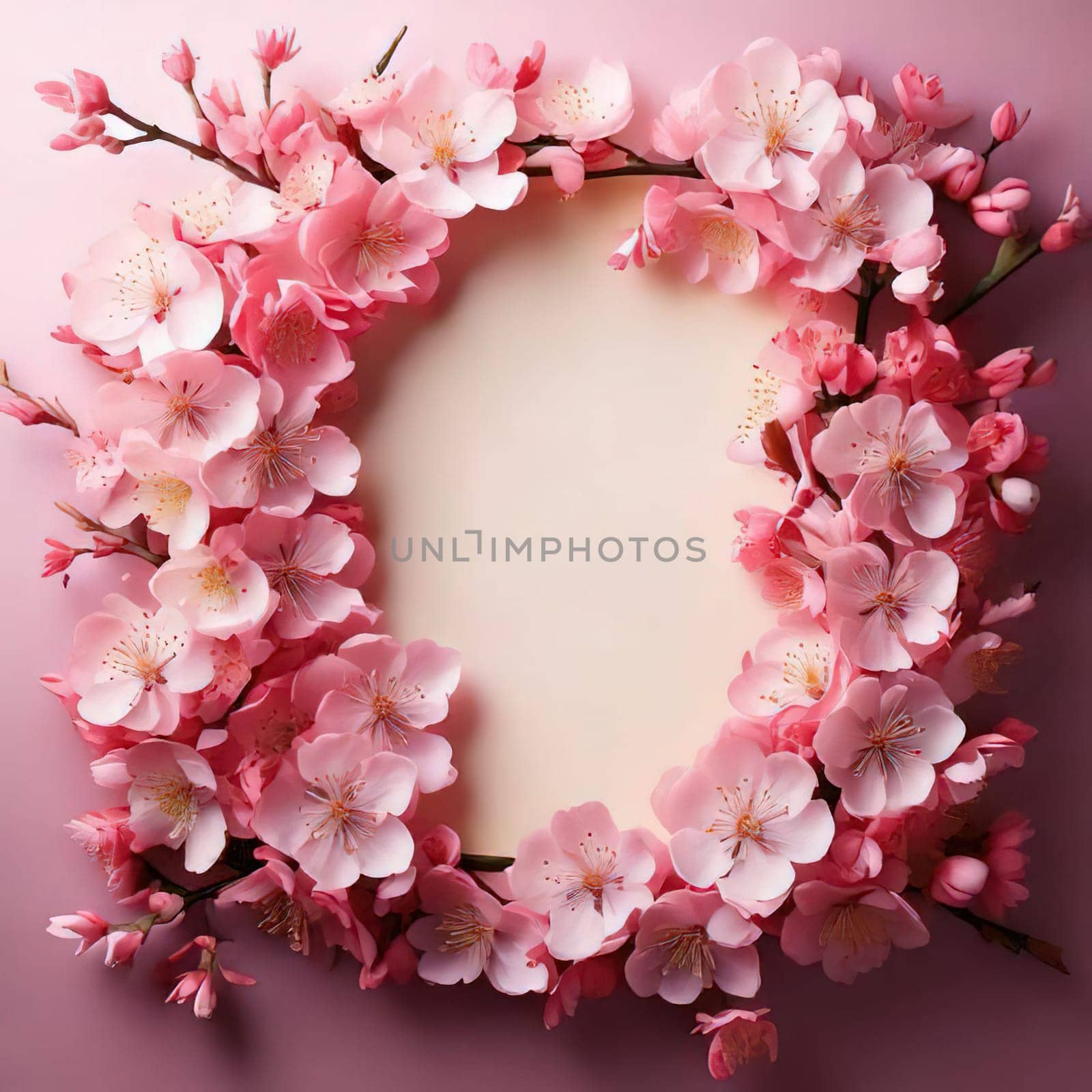 Breathtaking Beauty of Spring. Special Occasion Floral Template. Pastel Colors and Blank Space Floral Frame. Perfect Design for Invitations, Special Occasions and Celebrations. A delicate floral frame designed in soft pastel tones provides the perfect backdrop for invitations, cards, announcements or congratulatory messages. Featuring vibrantly colored flowers, this elegant yet simple design includes a large blank space in the center for adding text. Perfect for special occasions, wedding invitations, birthday cards or social media sharing.