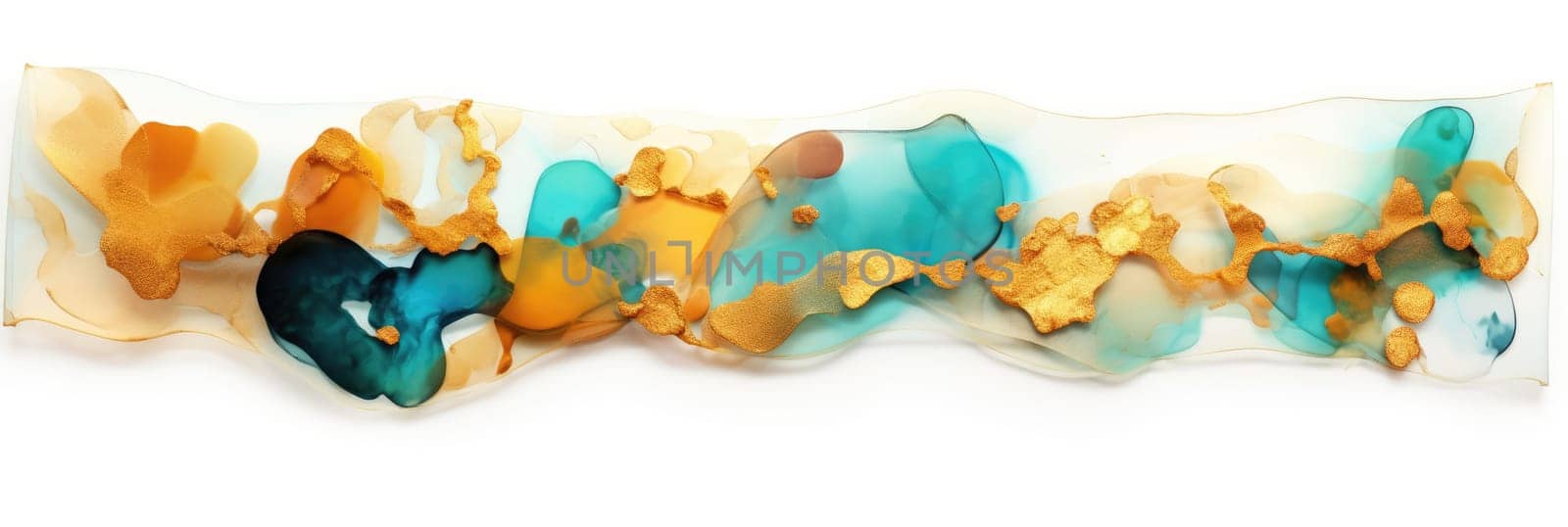 Abstract watercolor artwork mixed with buzzy geometric shapes for background of social media banner generative AI image