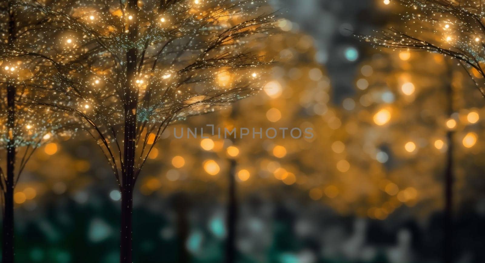 winter holiday bokeh xmas decoration christmas blur celebration background tree light. Generative AI. by Vichizh