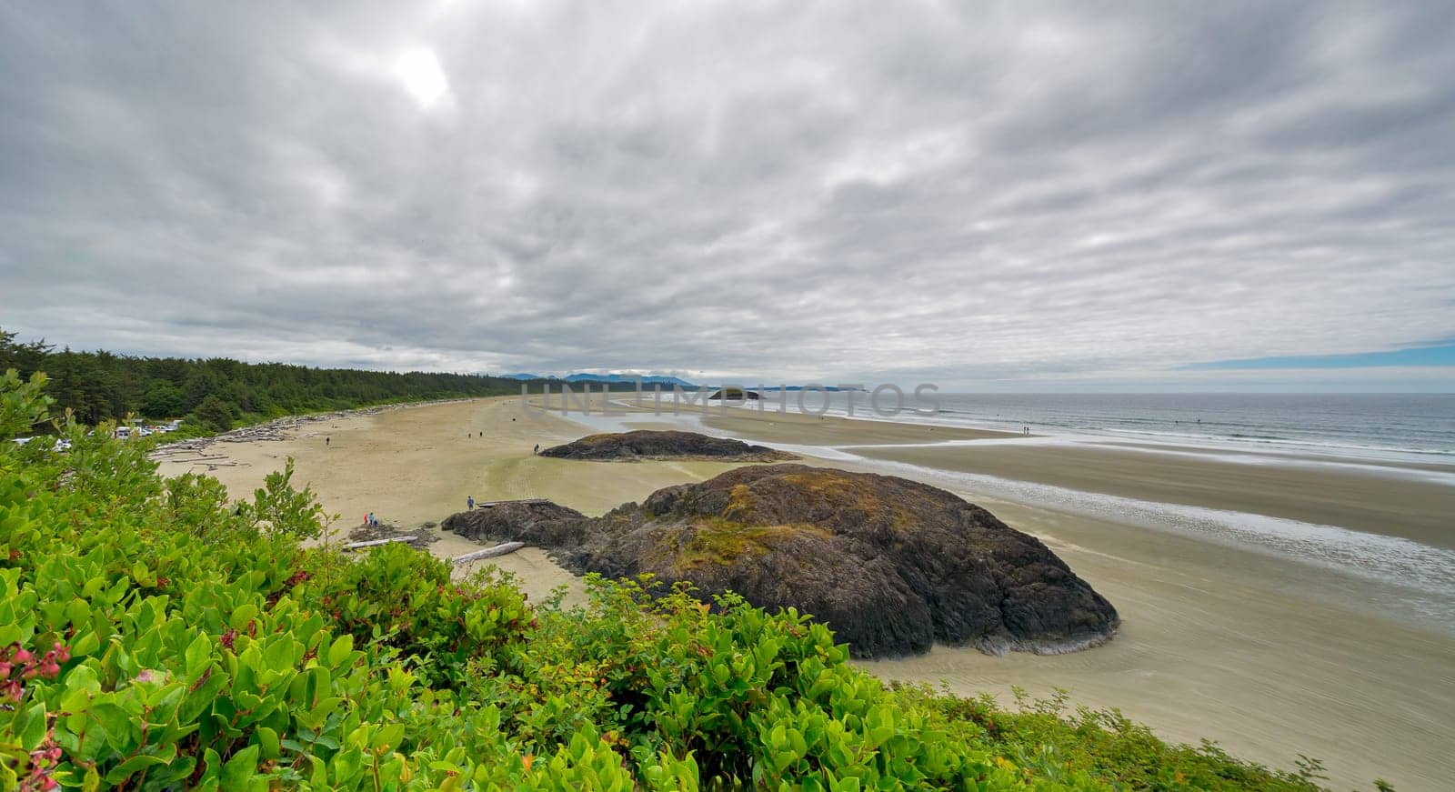 Overview of Pacific ocean long beach near Tofino, British Columbia, Canada by Imagenet