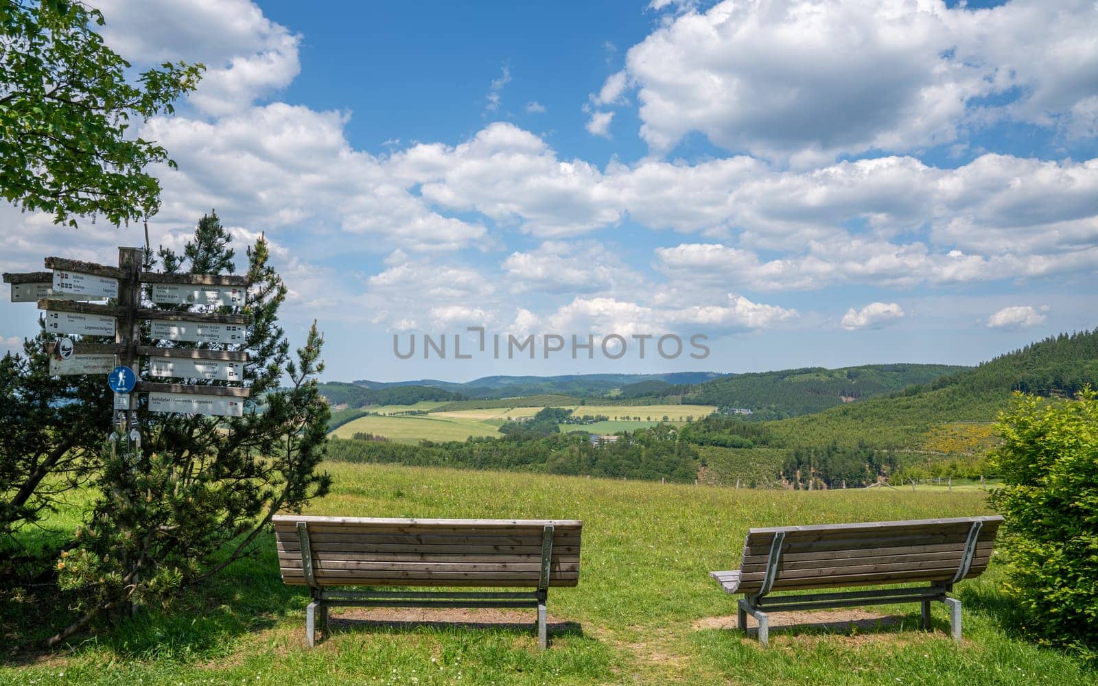 Landscape of Rothaar Mountains, Sauerland, Germany  by alfotokunst