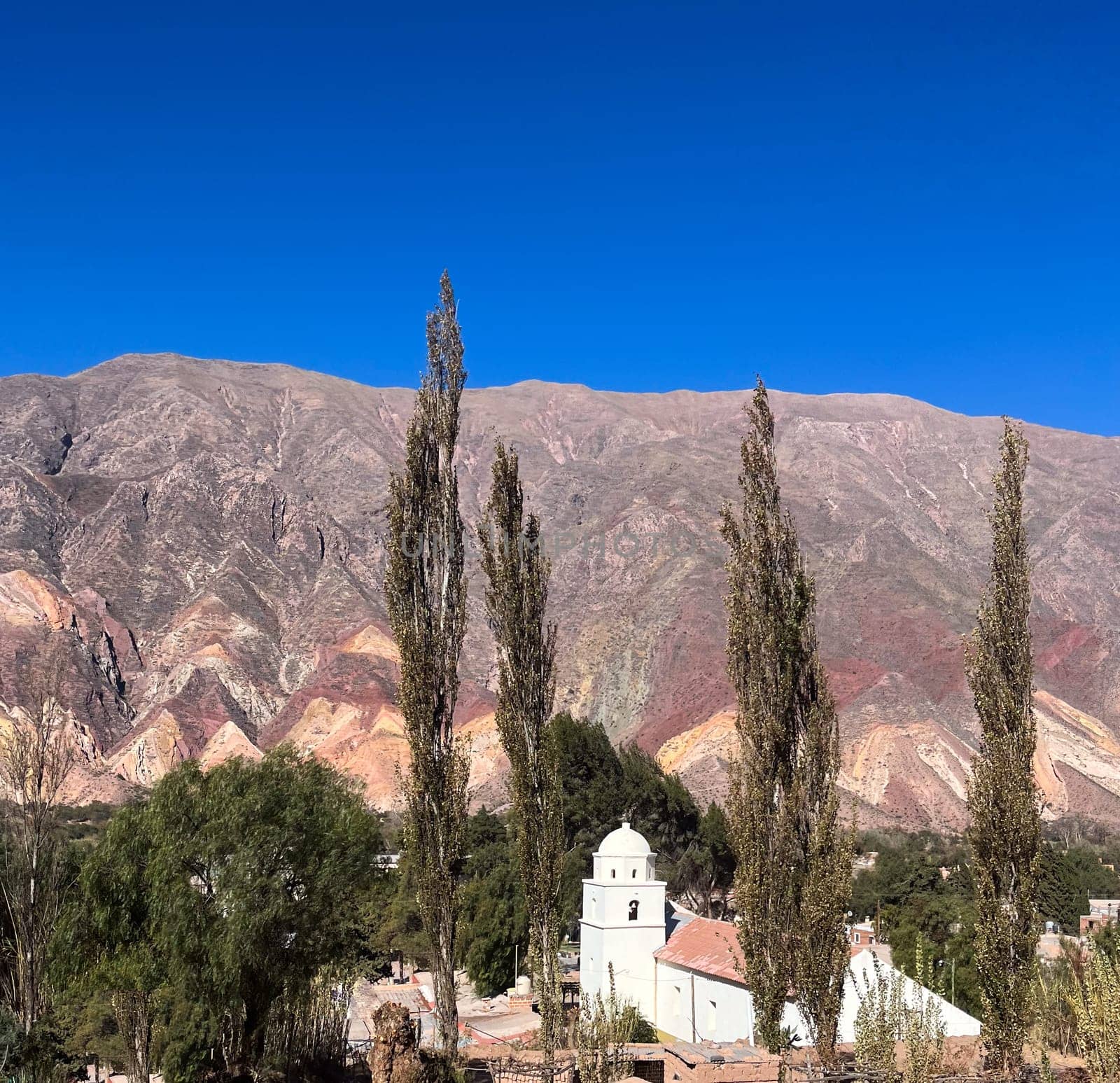 Winter Adventure tourism. Background for tourism ads.Wallpaper.Landscape of Salta. .Copy space.Real picture