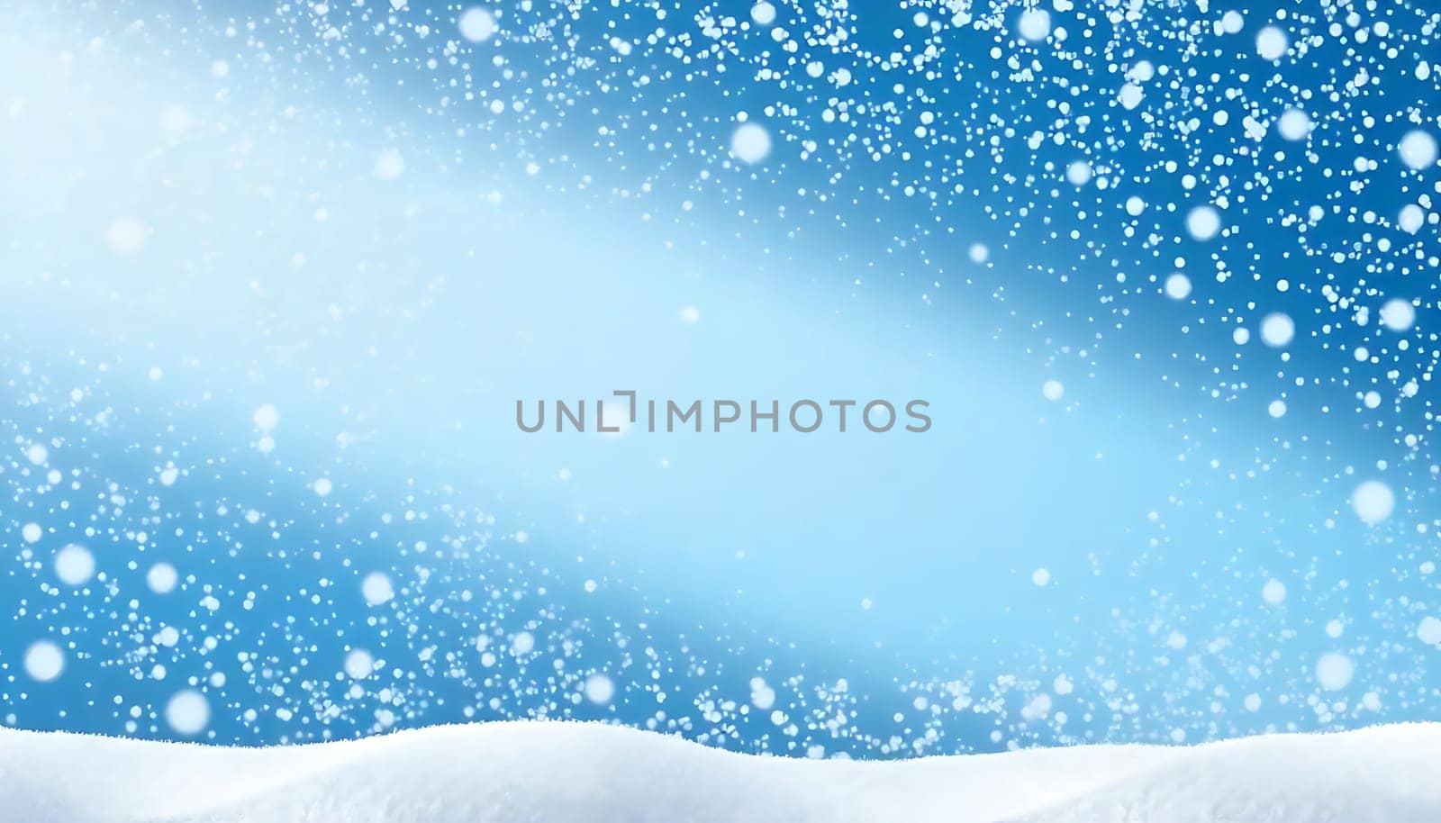 This captivating image features a serene winter landscape with a soft blue sky and falling snow. The white snowdrift at the bottom adds a touch of tranquility and creates a beautiful contrast against the blue sky. Perfect for adding a touch of winter magic to your designs, this image is ideal for use in Christmas cards, holiday promotions, winter-themed projects, and more. The falling snow adds a sense of motion and creates a soft, ethereal feel. The image can also be used as a backdrop for text or images. It is a versatile image that can be used in various contexts.,
