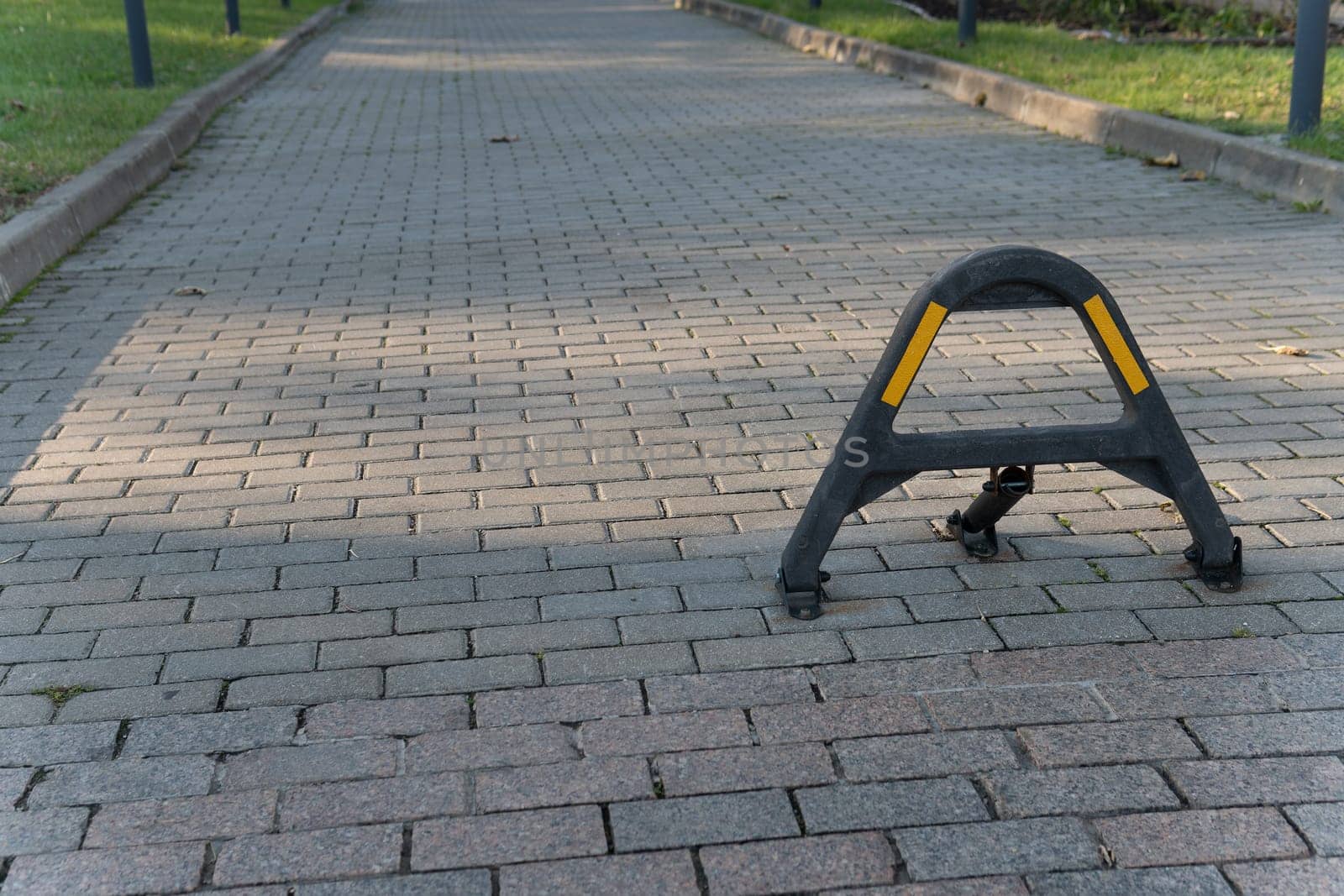 manual access guard individual lot reserved lock car protection barrier parking secure safety
