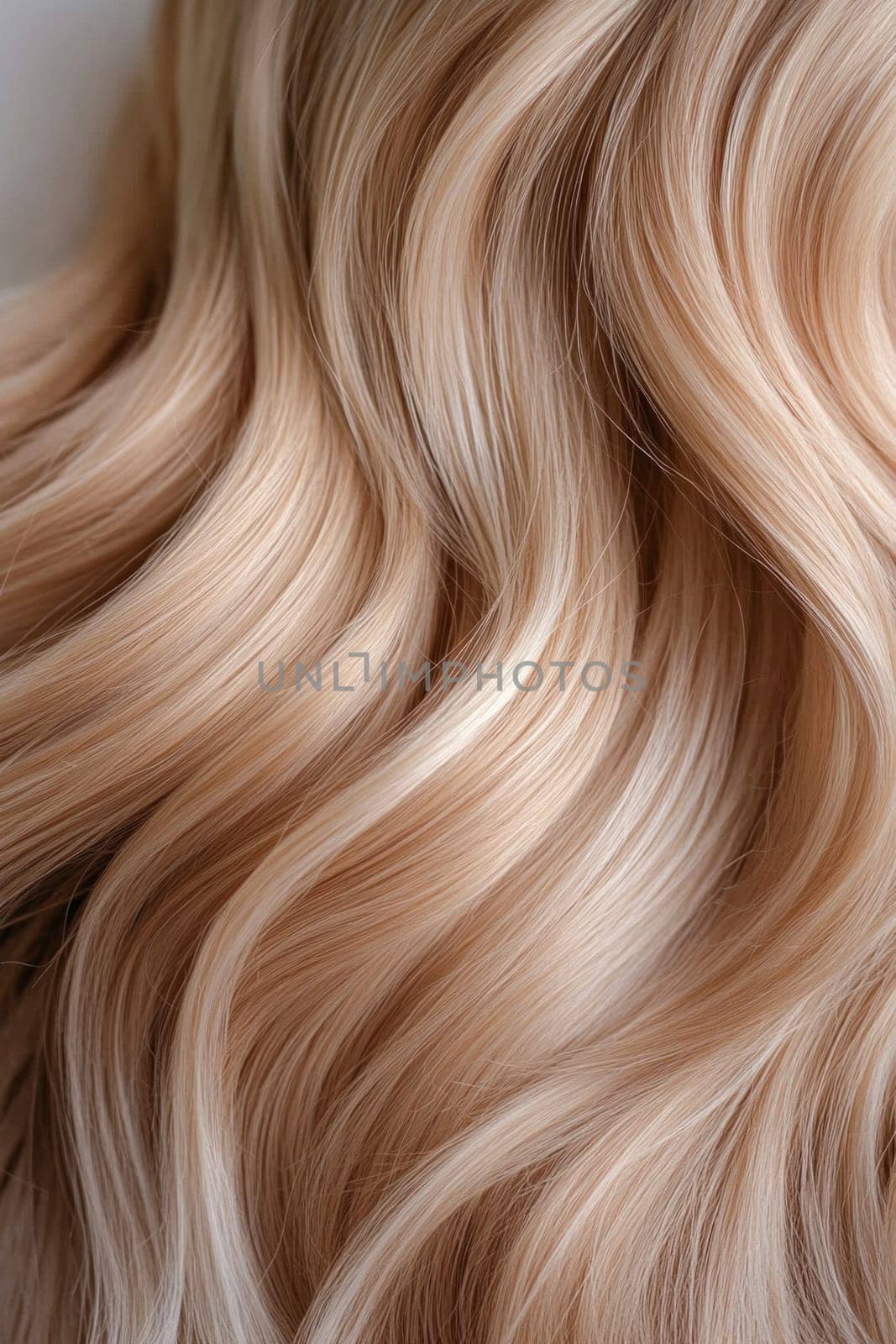 Blond hair texture flowing in soft golden waves, creating a luxurious and elegant backdrop