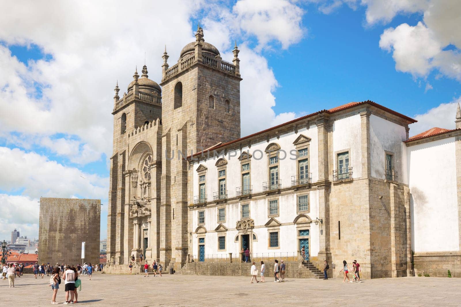 Panoramic view of Porto Cathedral on a summer day. Portugal