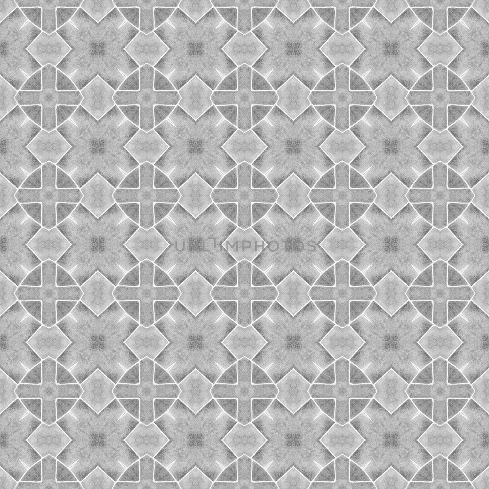 Hand painted tiled watercolor border. Black and white classy boho chic summer design. Textile ready cool print, swimwear fabric, wallpaper, wrapping. Tiled watercolor background.