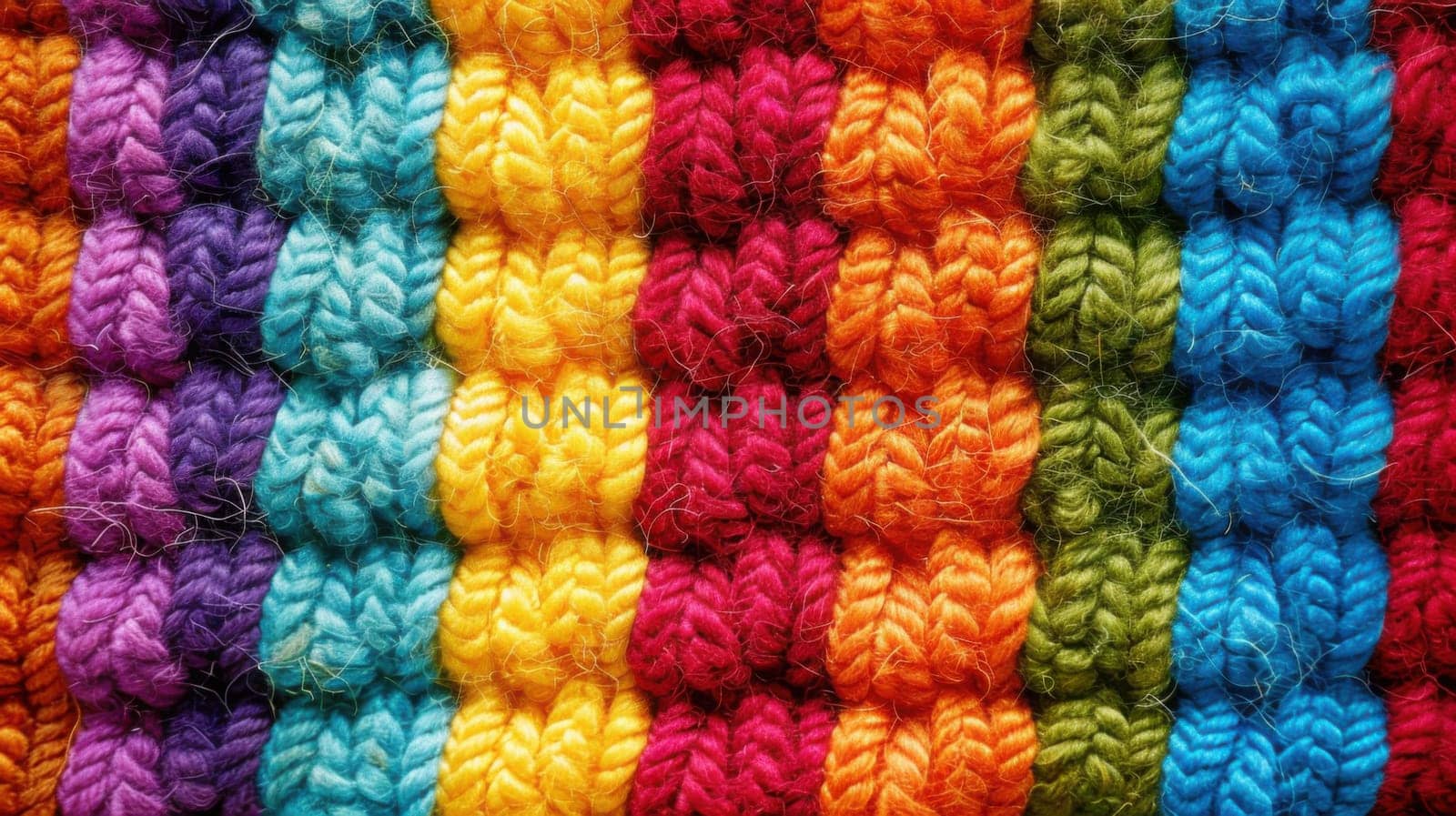 Colorful woolen with stripes backdrop