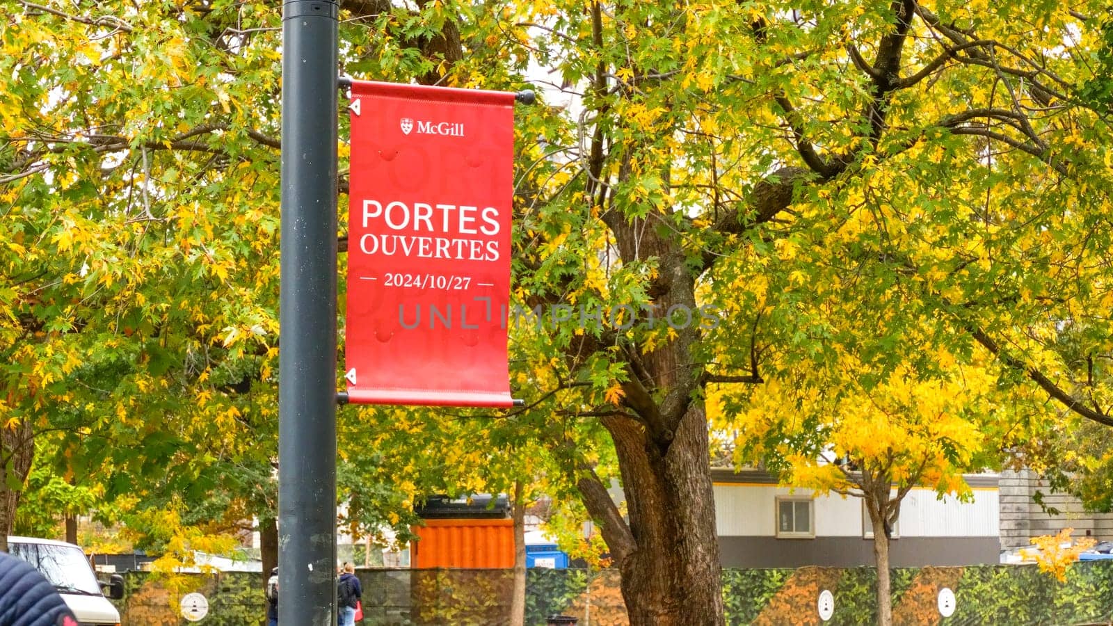 Montreal, Quebec Canada - Oct 27 2024: McGill University Open Doors event with lots of students on sunny fall autumn day.