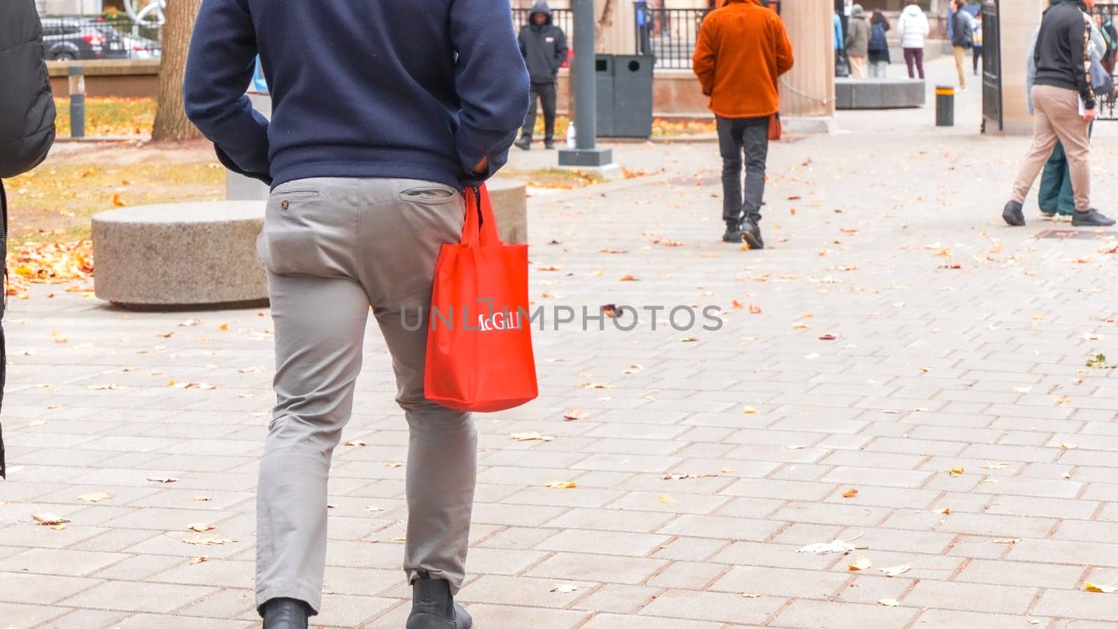 Montreal, Quebec Canada - Oct 27 2024: McGill University Open Doors event with lots of students on sunny fall autumn day.