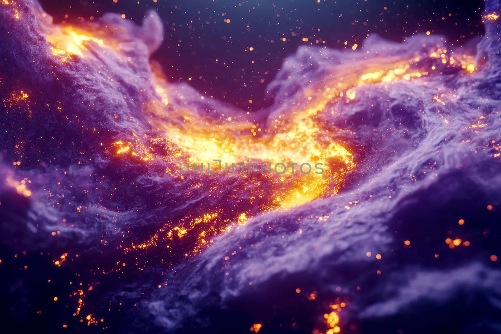 Colorful purple space galaxy cloud nebula. Stary night cosmos. Universe science astronomy. Supernova background wallpaper.