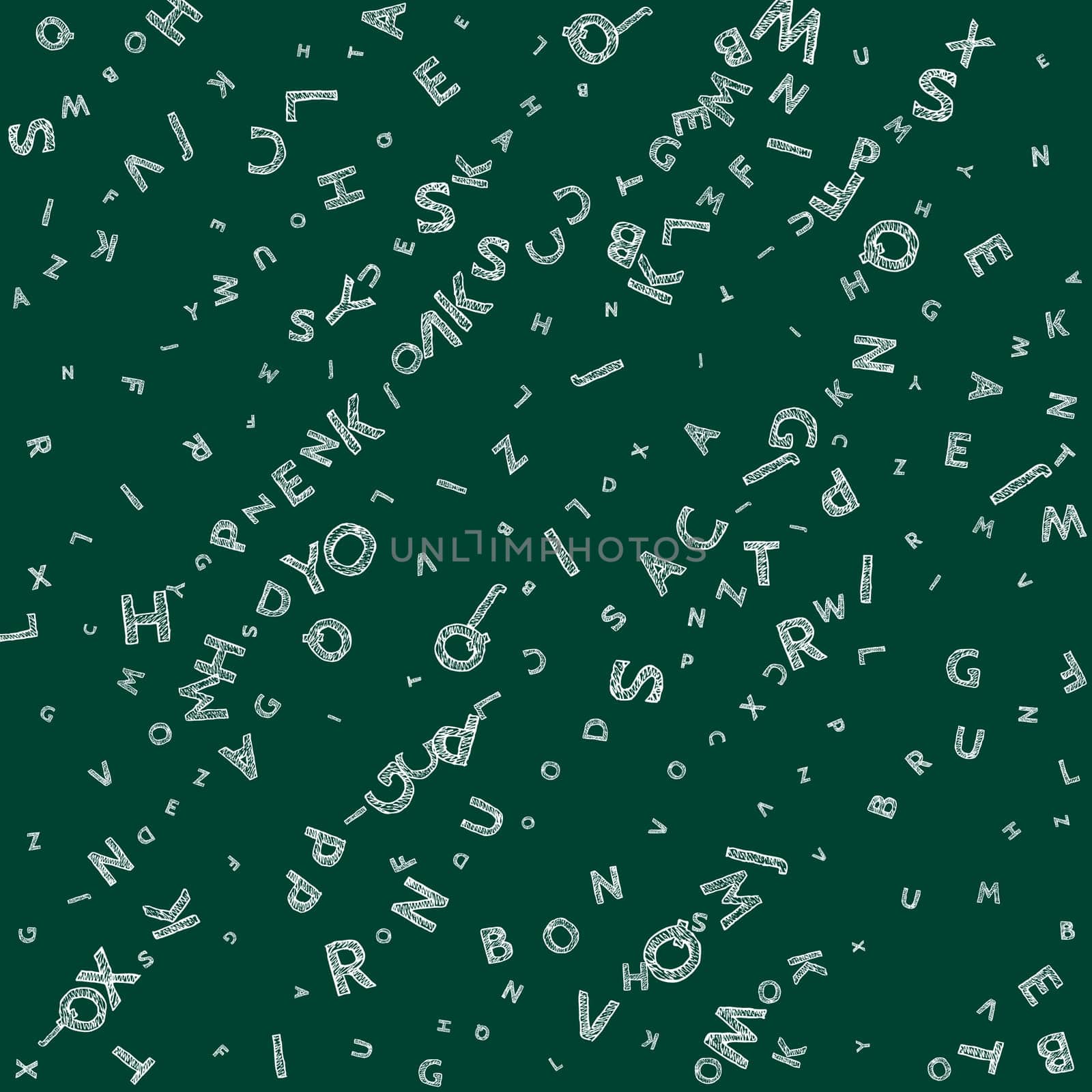Falling letters of English language. Colorful childish flying characters of Latin alphabet. Foreign languages study concept. Back to school banner .