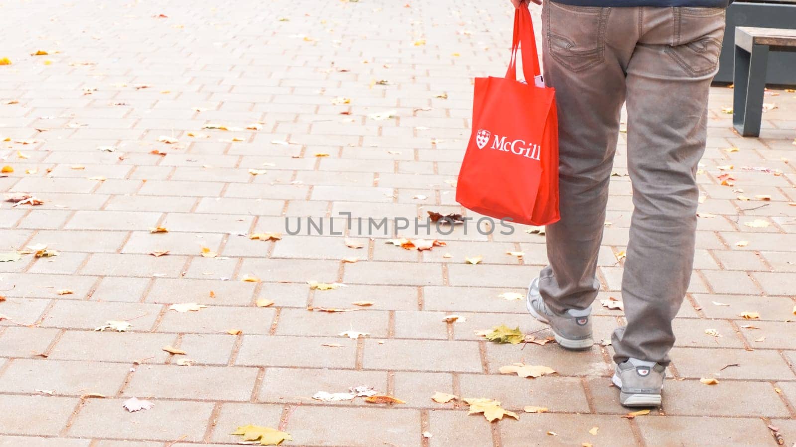 Montreal, Quebec Canada - Oct 27 2024: McGill University Open Doors event with lots of students on sunny fall autumn day.