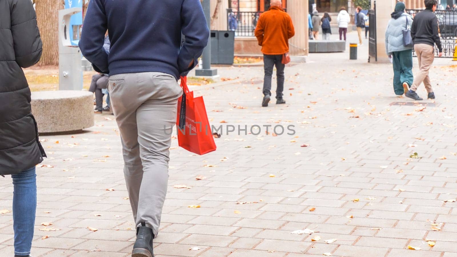 Montreal, Quebec Canada - Oct 27 2024: McGill University Open Doors event with lots of students on sunny fall autumn day.