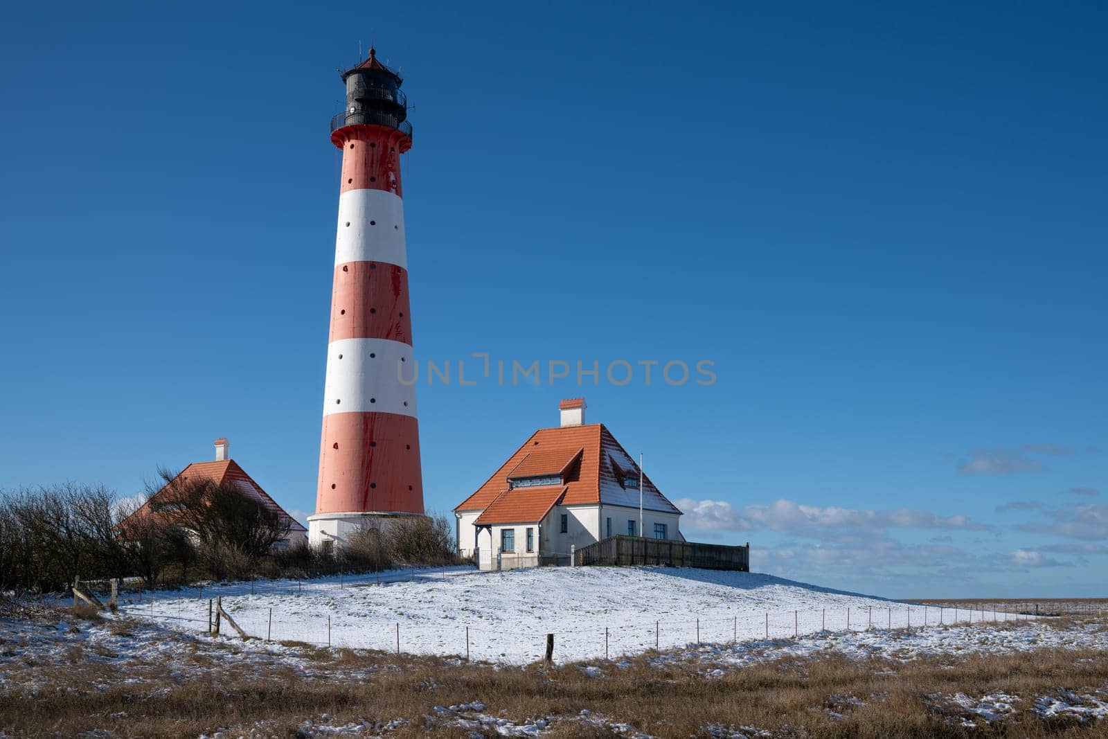 Lighthouse of Westerhever, North Frisia, Germany by alfotokunst