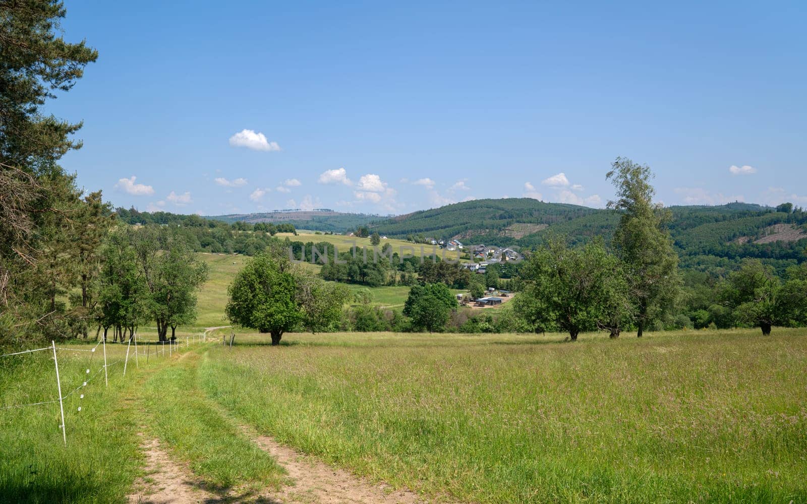 Panoramic landscape of Southern Rothaar Mountains, Siegen-Wittgenstein, Hesse, Germany