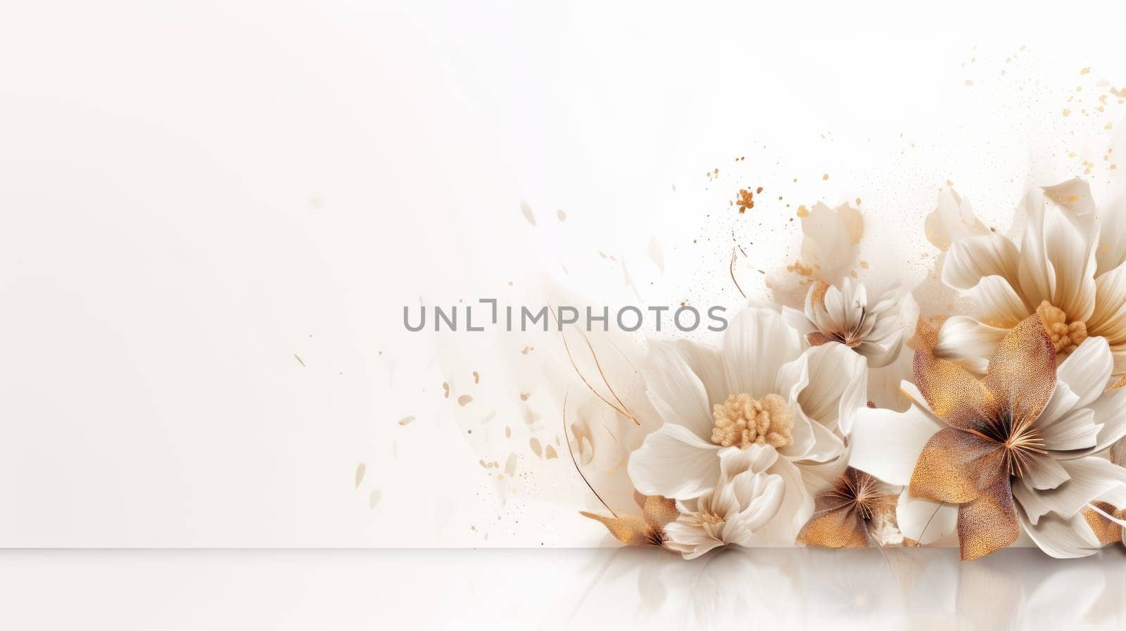 Watercolor abstract design for background wedding or buzzy social media banner by biancoblue