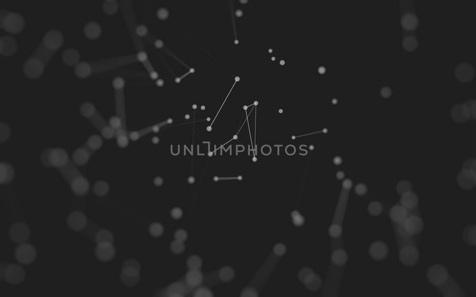 Abstract background. Molecules technology with polygonal shapes, connecting dots and lines. Connection structure. Big data visualization.  by teerawit