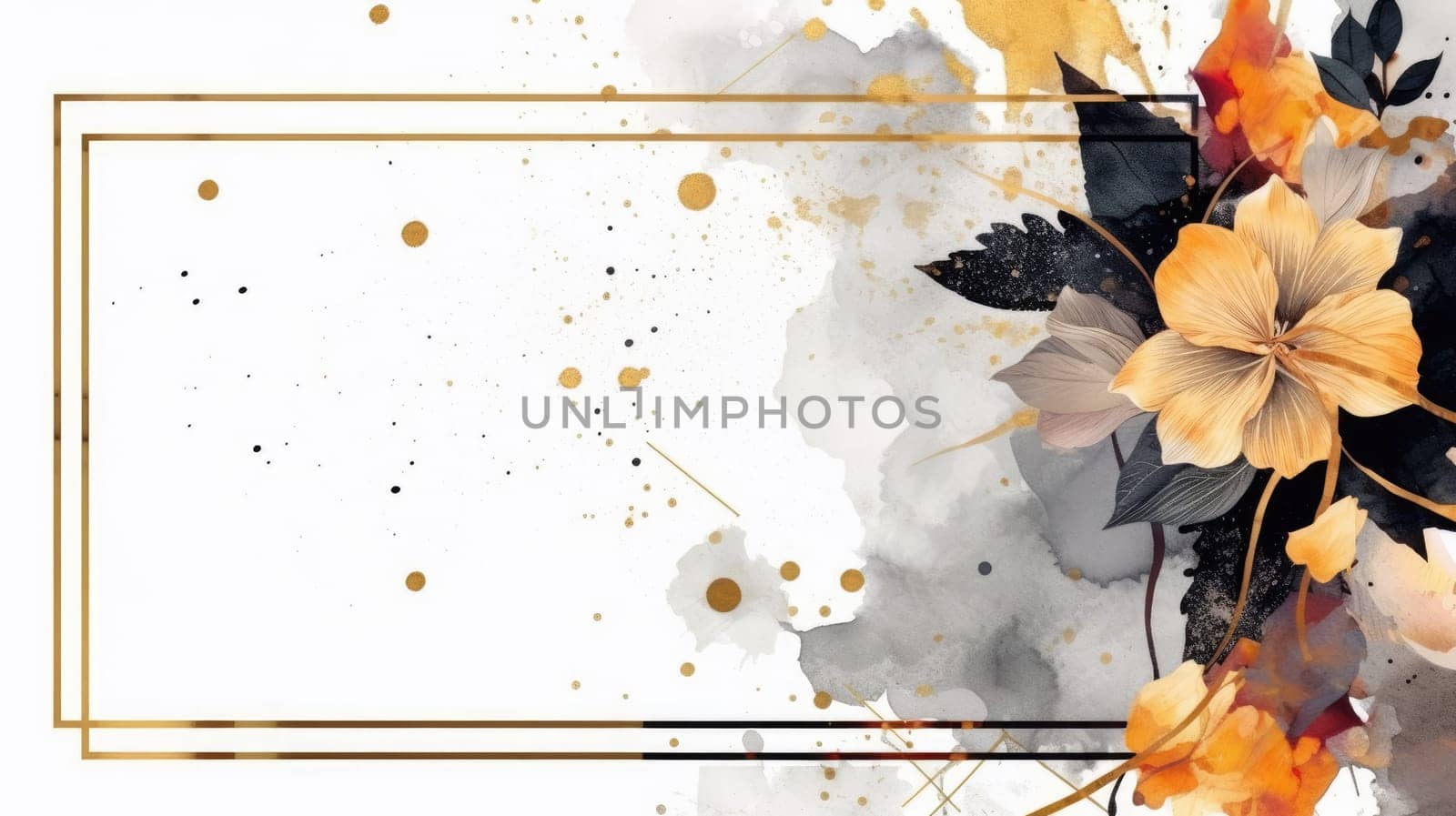 Watercolor abstract design for background of wedding or buzzy social media banner generative AI