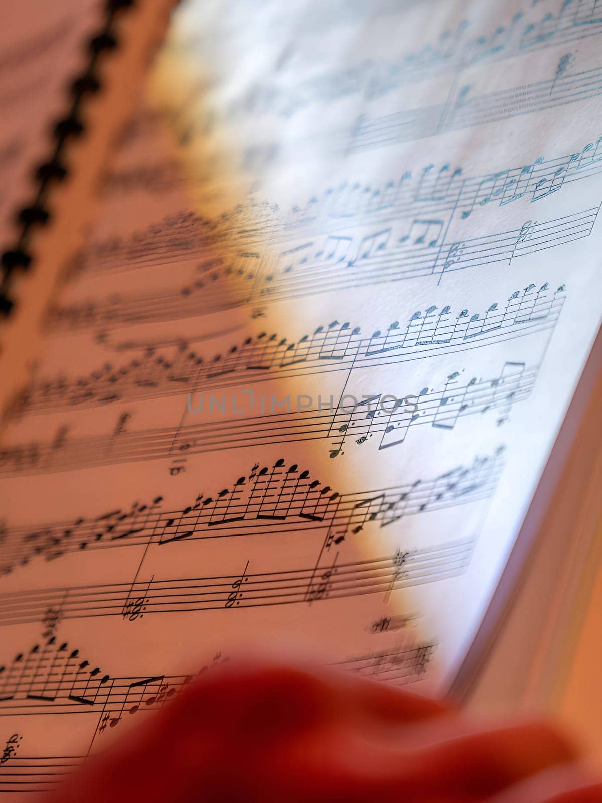 Music sheets. Melodies written with different musical symbols as background, closeup. High quality photo