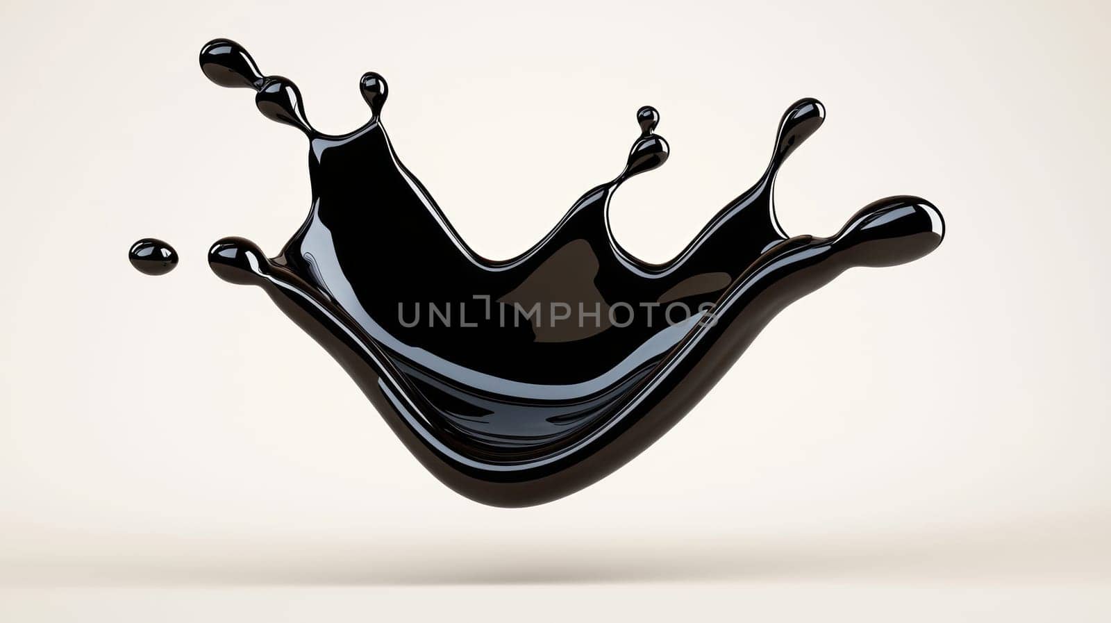 bold black liquid splash swirling gracefully, creating striking visual impact.