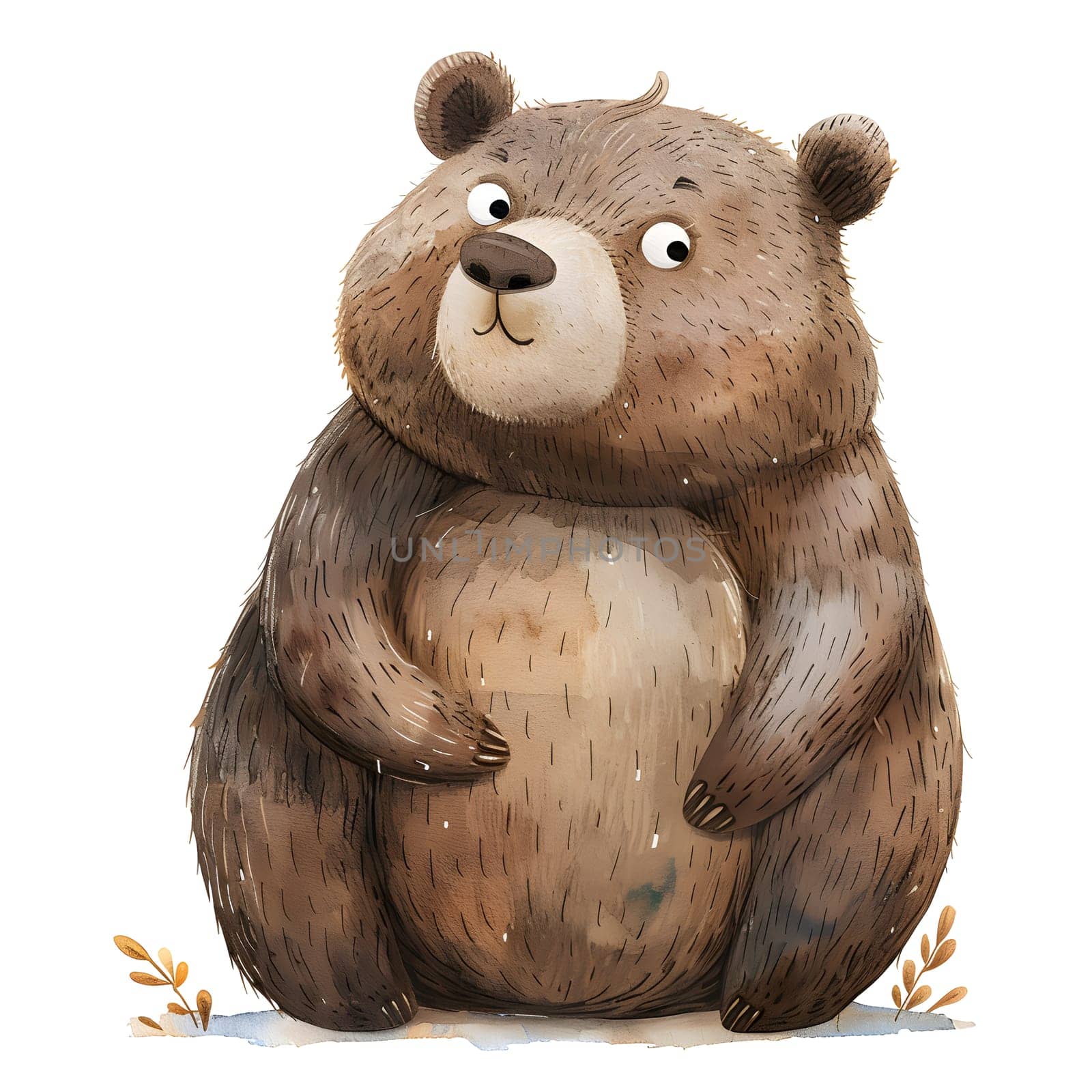 A brown bear toy, resembling a terrestrial animal, with a furry coat and a snout, sits on the ground as an animal figure in an artful representation of a teddy bear stuffed toy