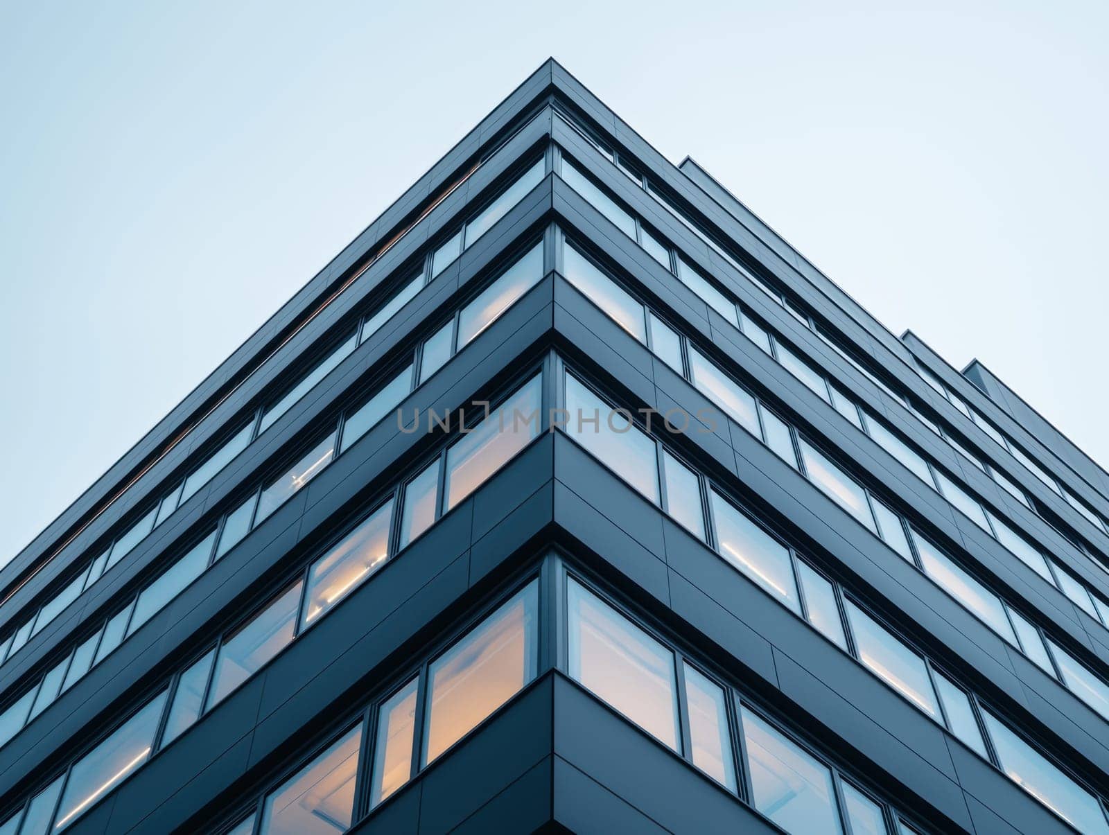 Modern architecture showcases sleek lines and glass facades, creating striking view.