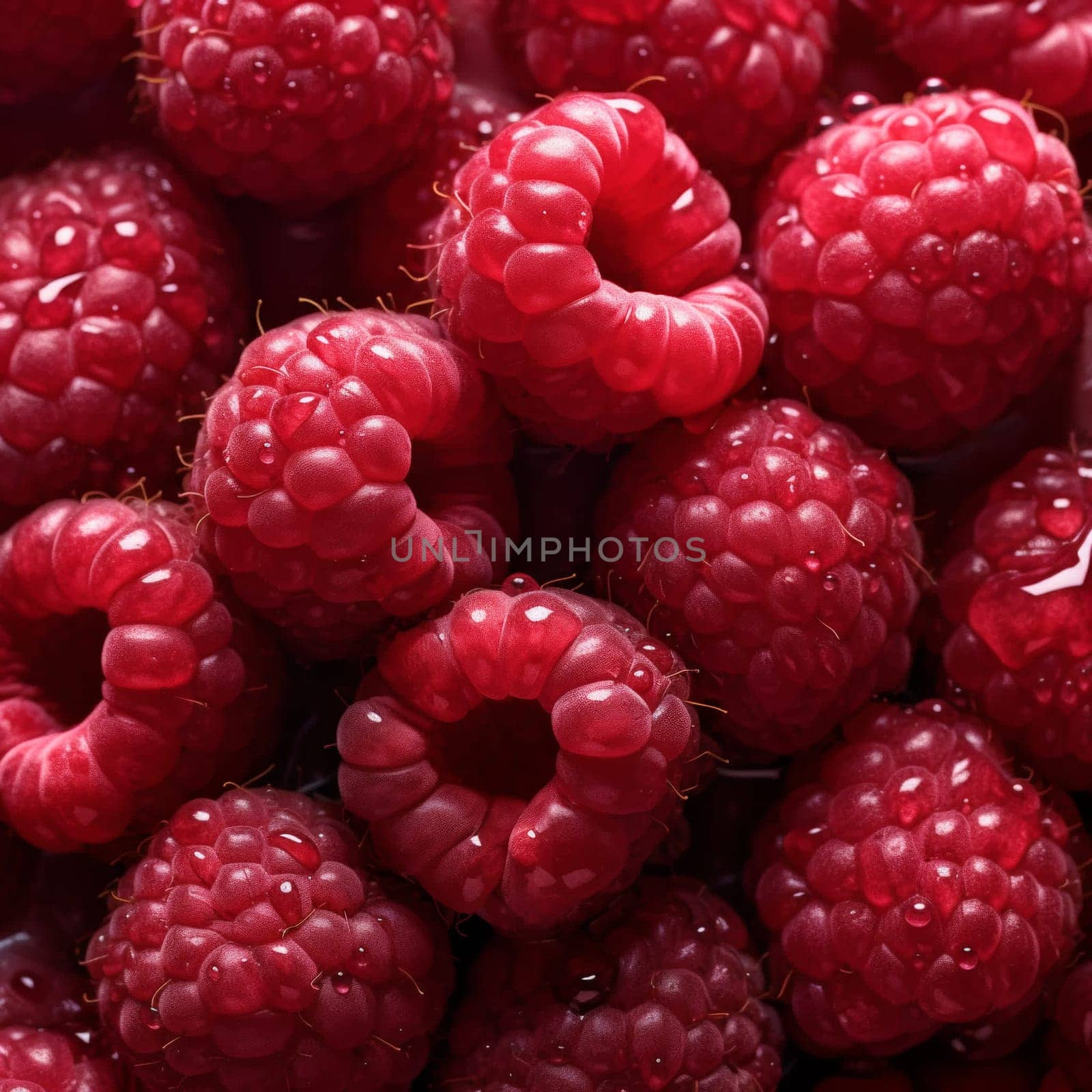 Juicy fresh raspberries close-up. High quality photo