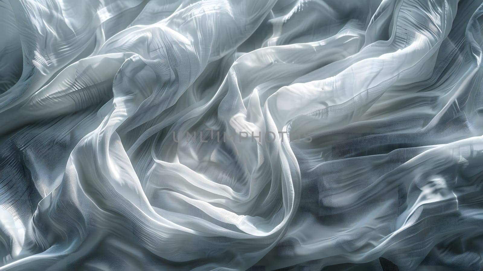 Elegant flowing white silk fabric background, capturing the essence of grace and luxury