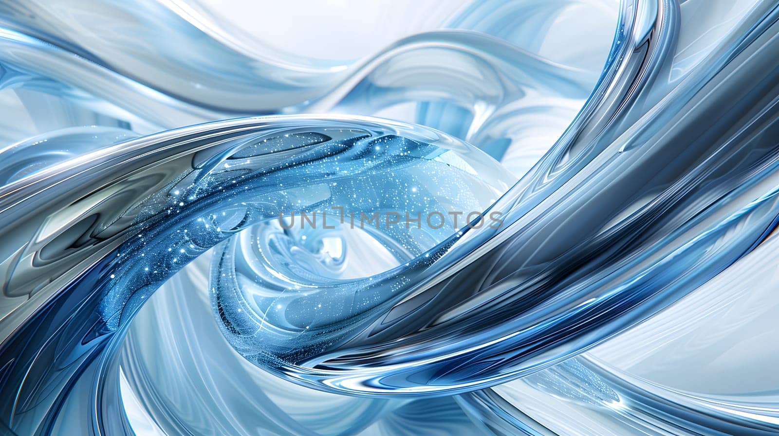 Featuring futuristic design with swirling blue fluid motion and glossy appearance