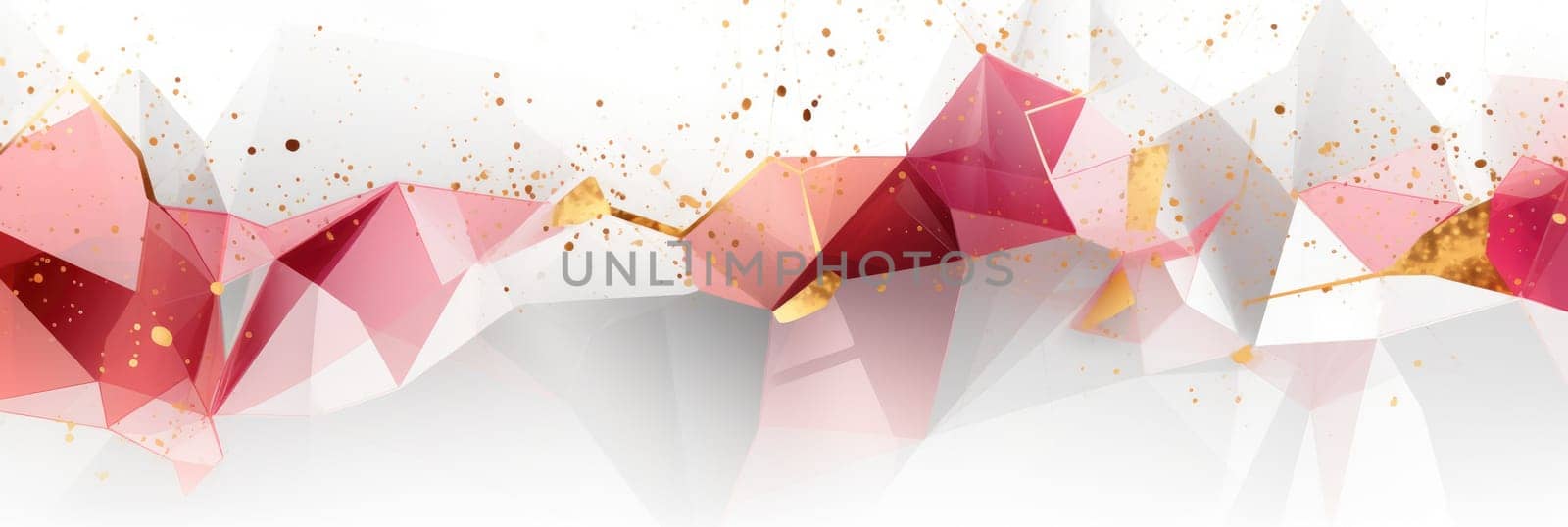 Abstract watercolor artwork mixed with buzzy geometric shapes for background of social media banner generative AI image