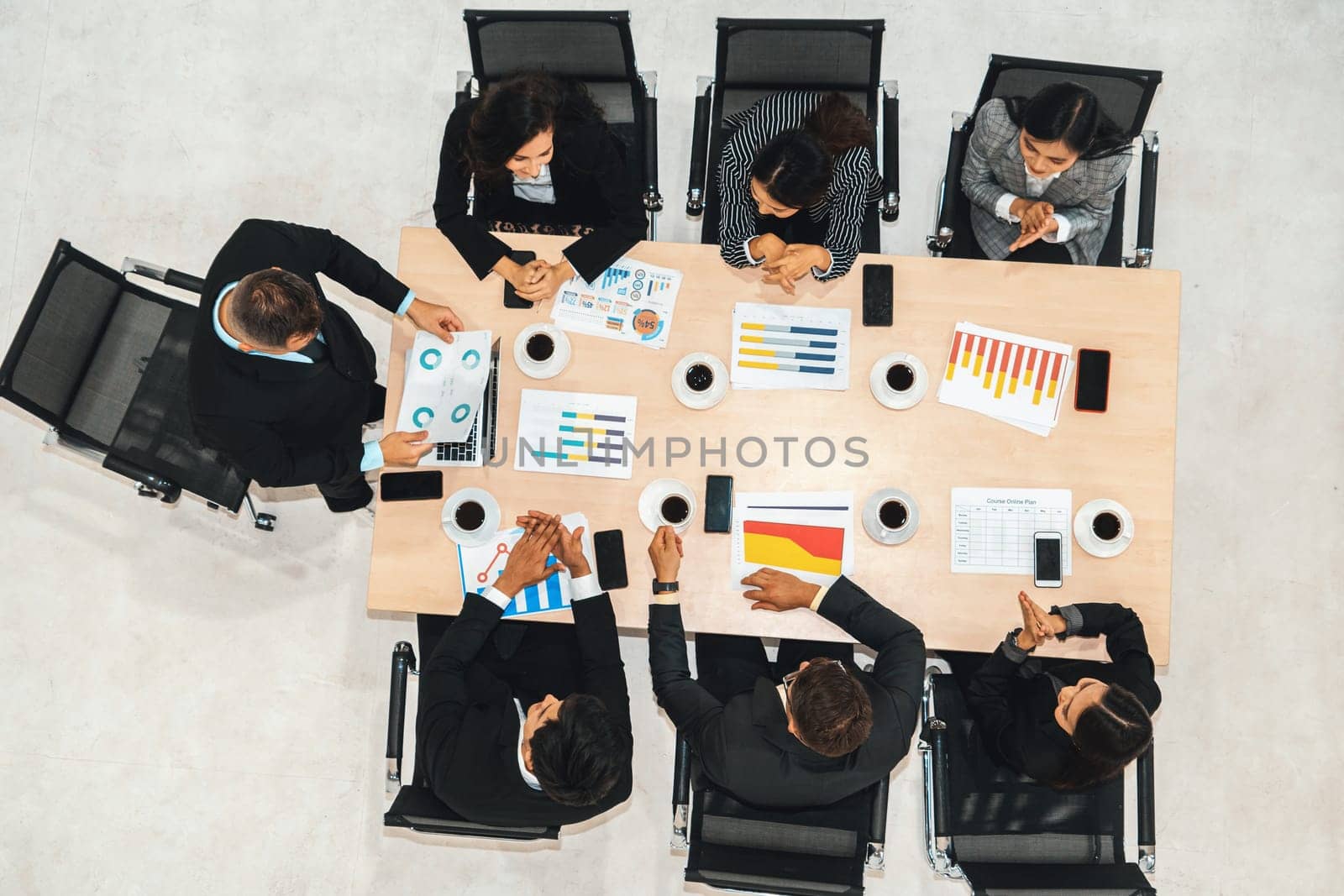 Business people group meeting shot from top view Jivy by biancoblue