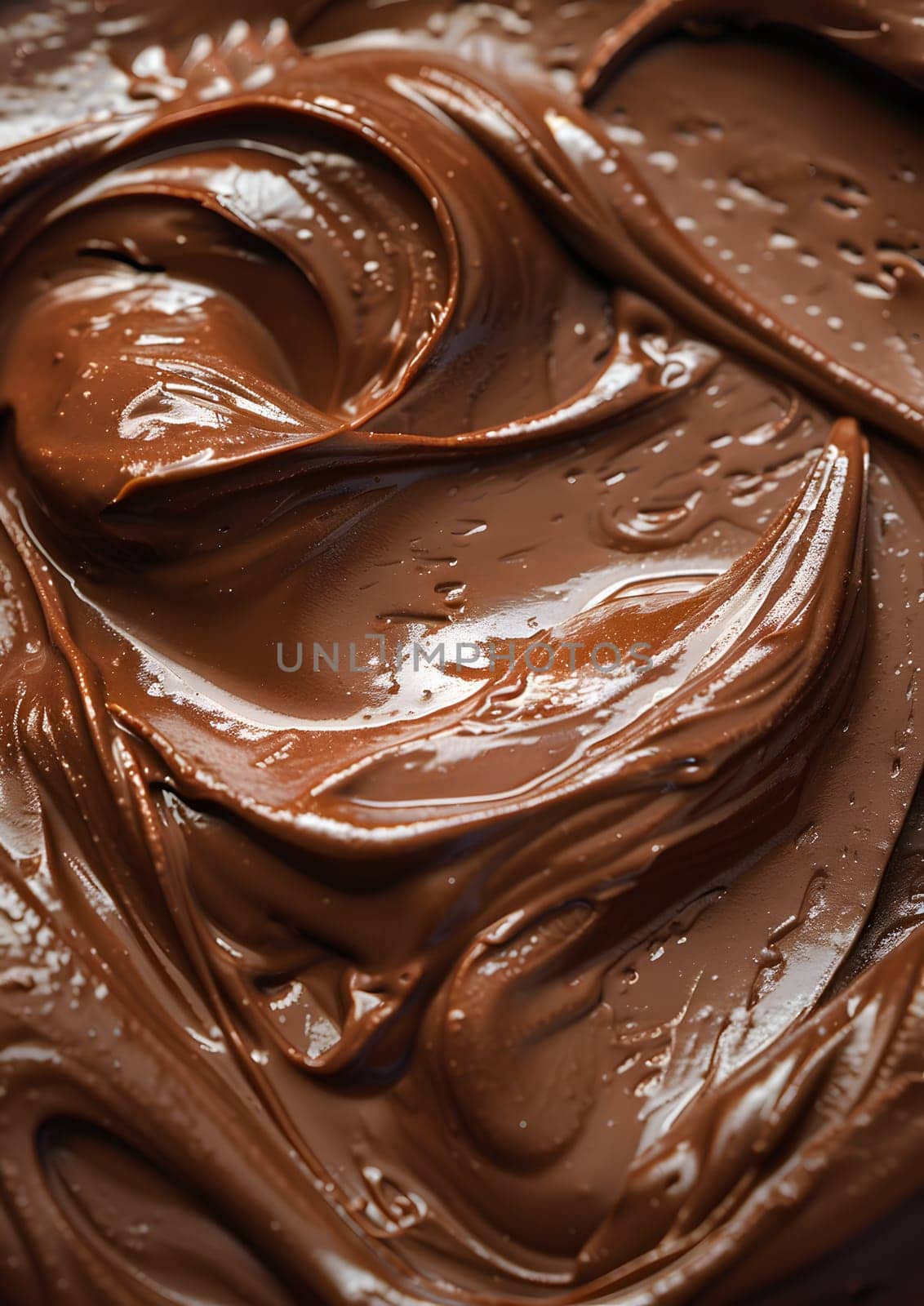 Rich and creamy chocolate texture in closeup view perfect for backgrounds