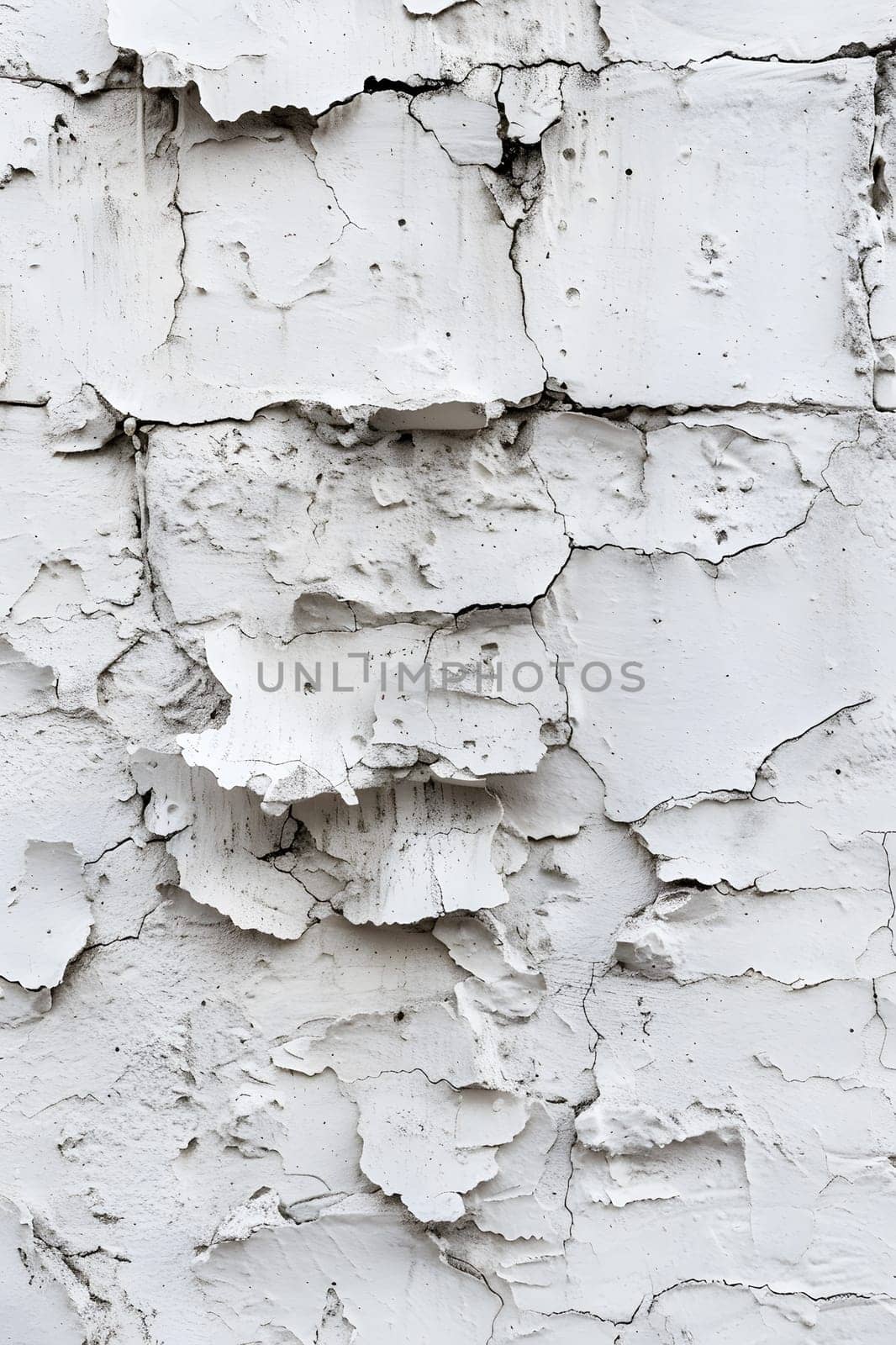 Peeling white paint on weathered wall, ideal for abstract architecture backgrounds