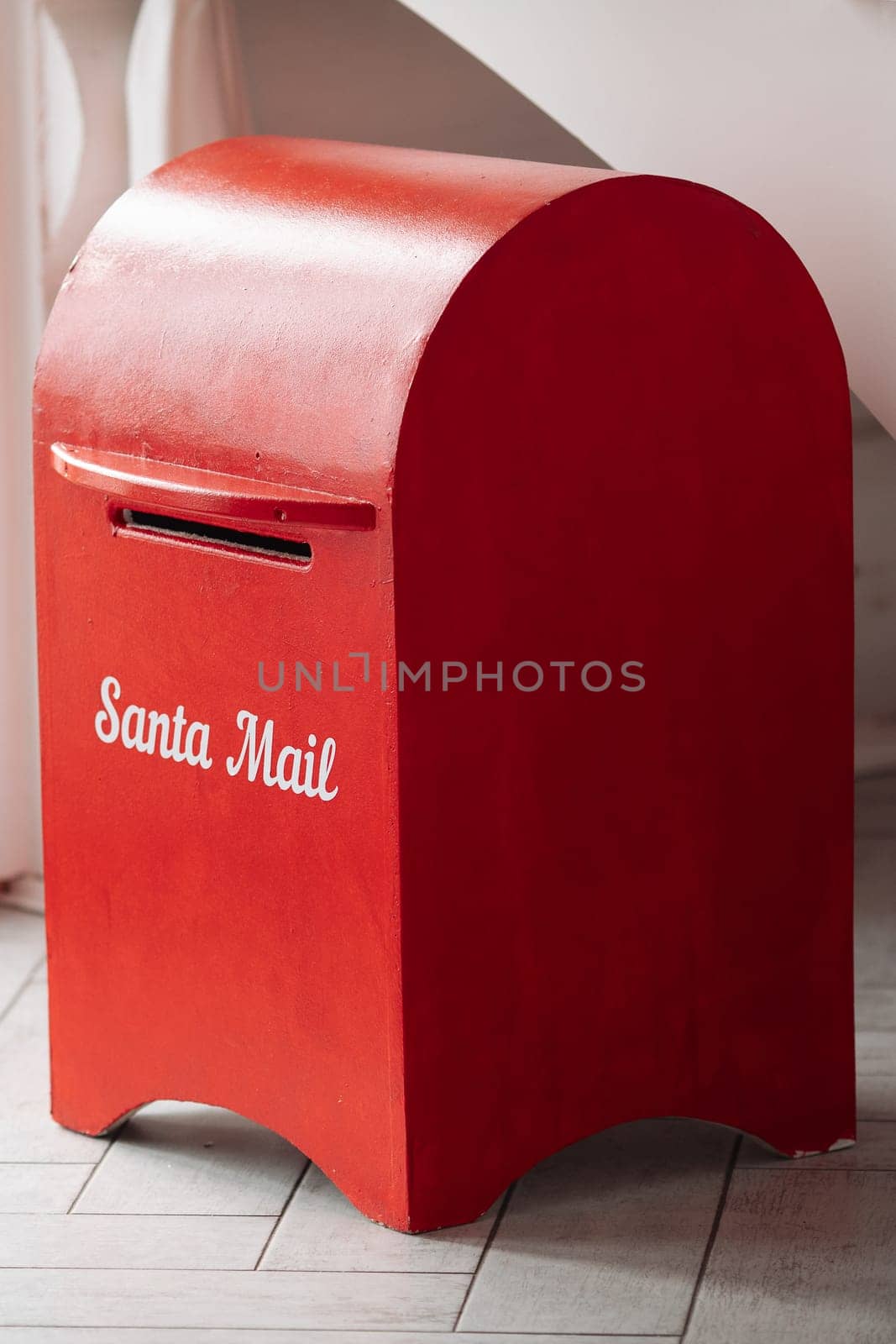 Beautiful Christmas decor. Decorating a room on a holiday. Stylish details.